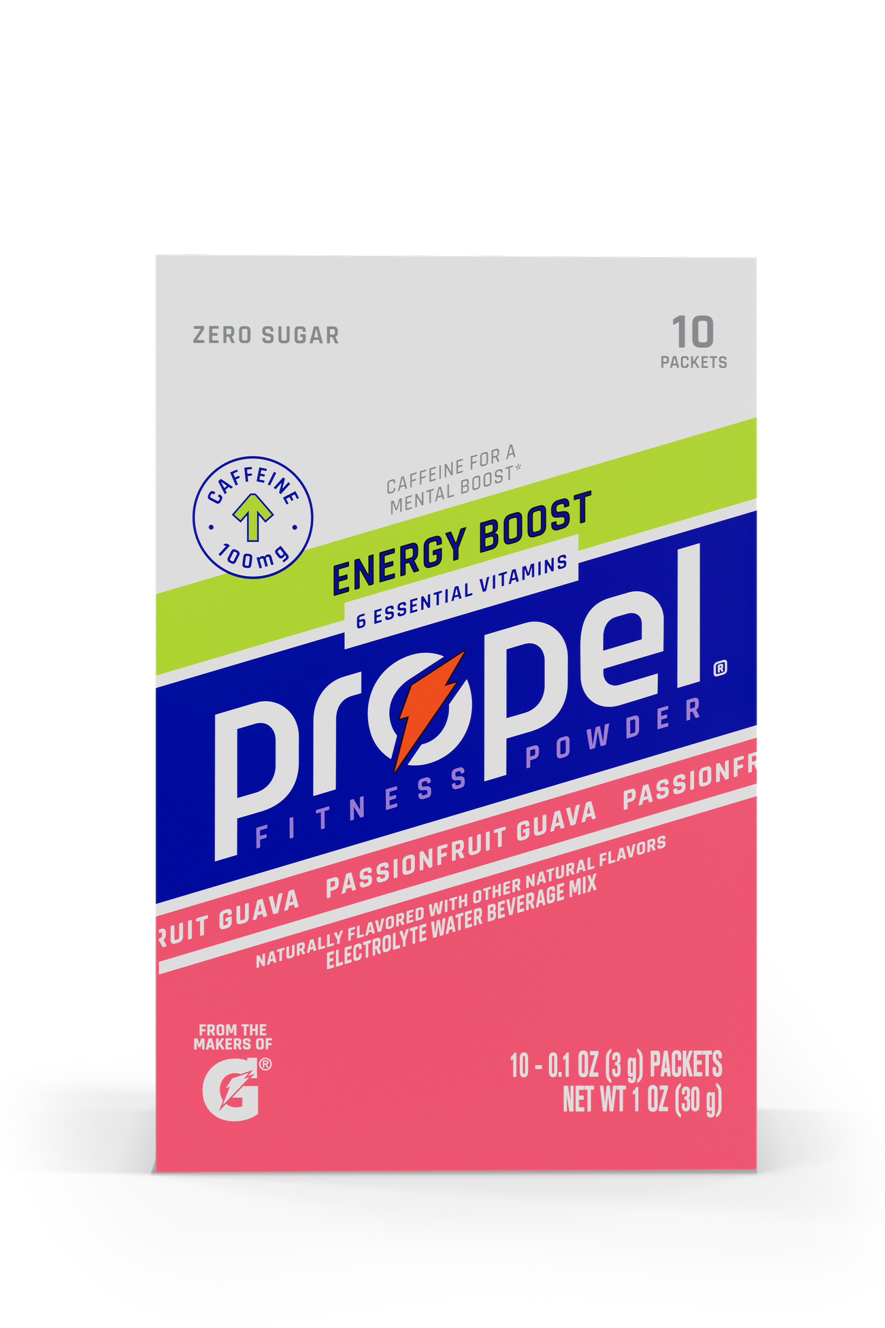 Propel energy boost powder passionfruit guava