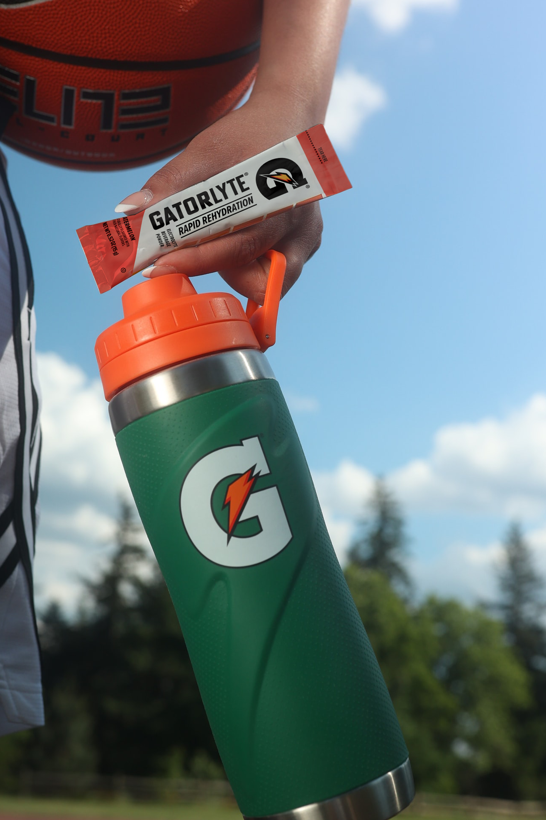 gatorlyte watermelon powder with g stainless bottle