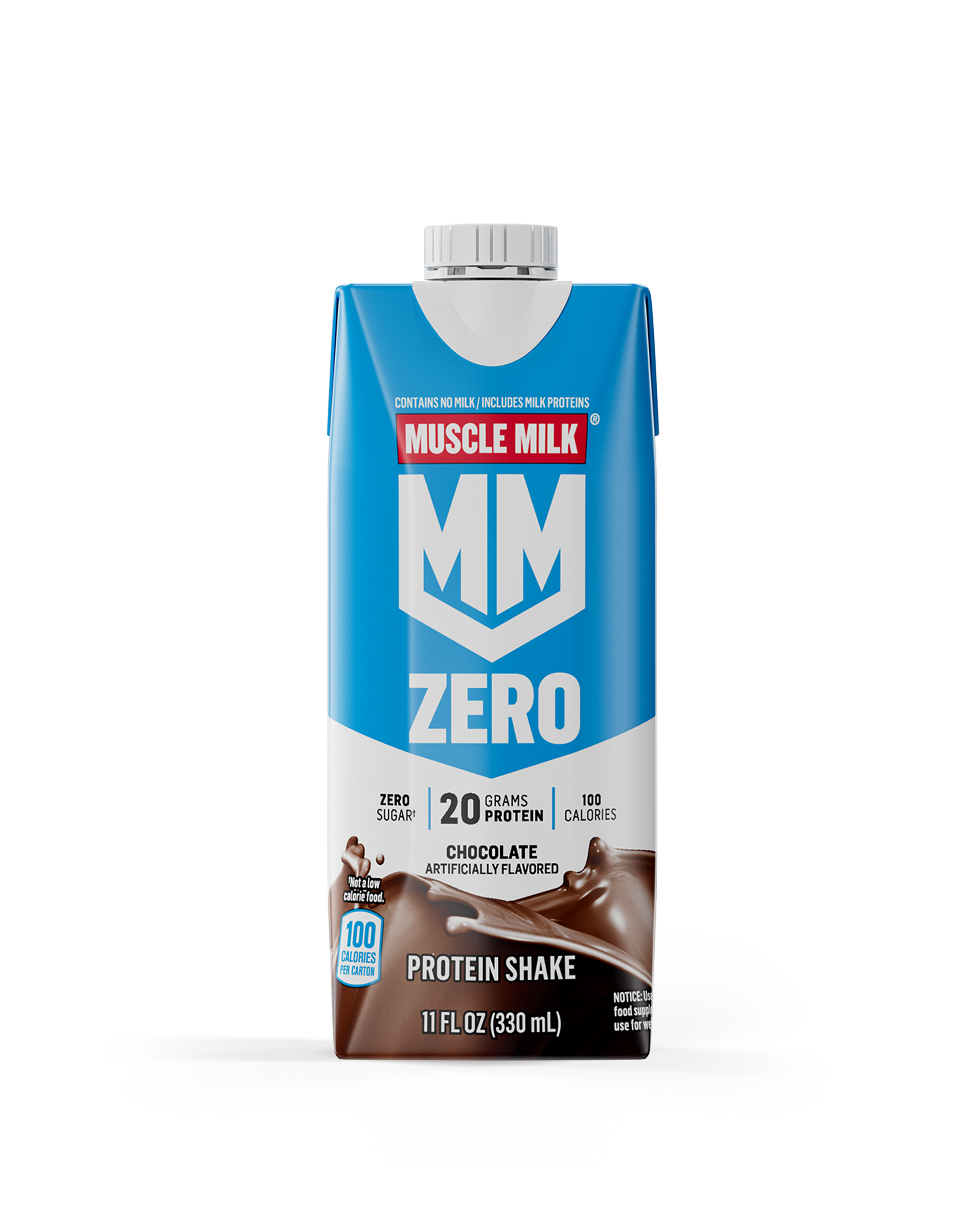 muscle milk zero sugar protein shake chocolate