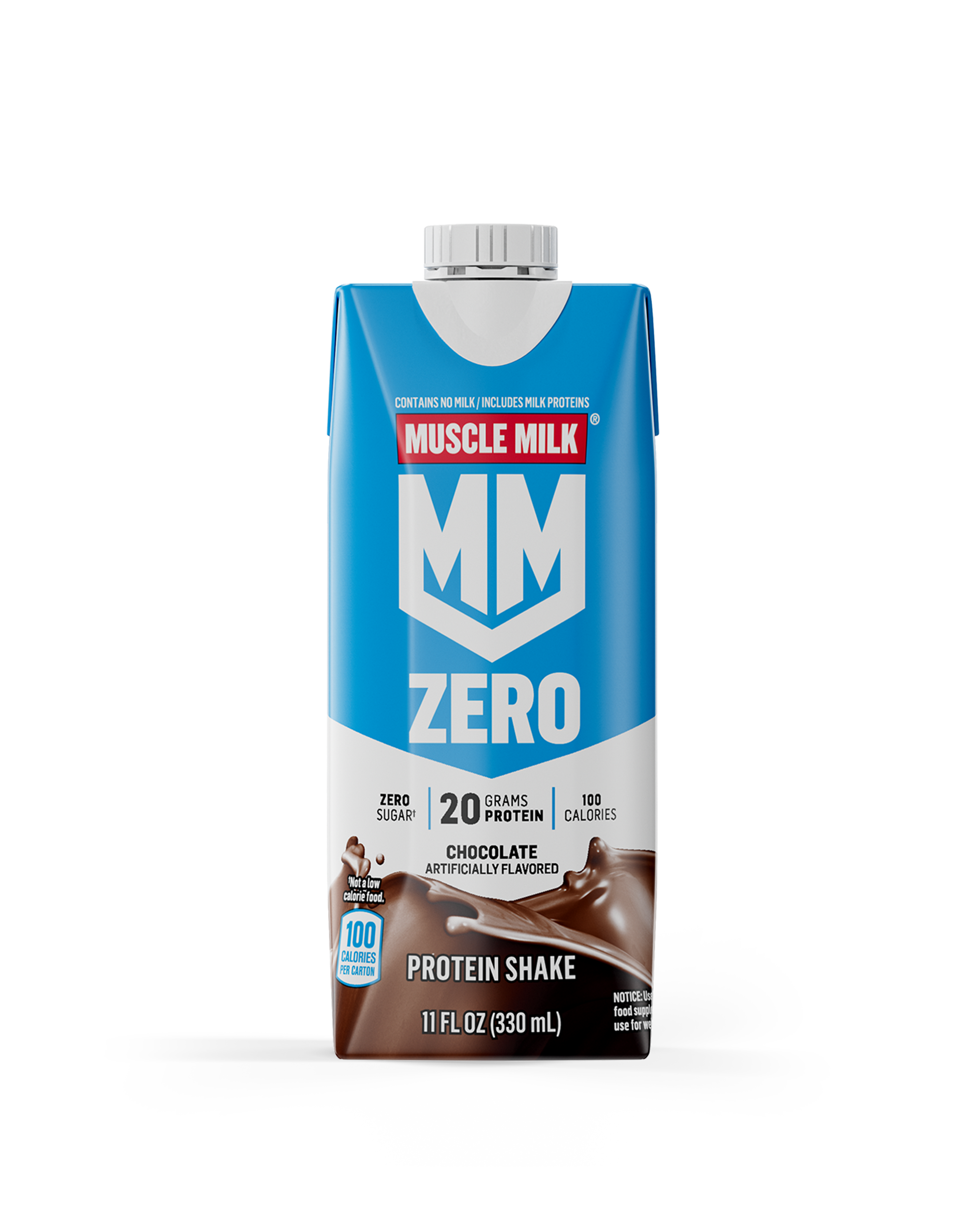 muscle milk zero sugar protein shake chocolate