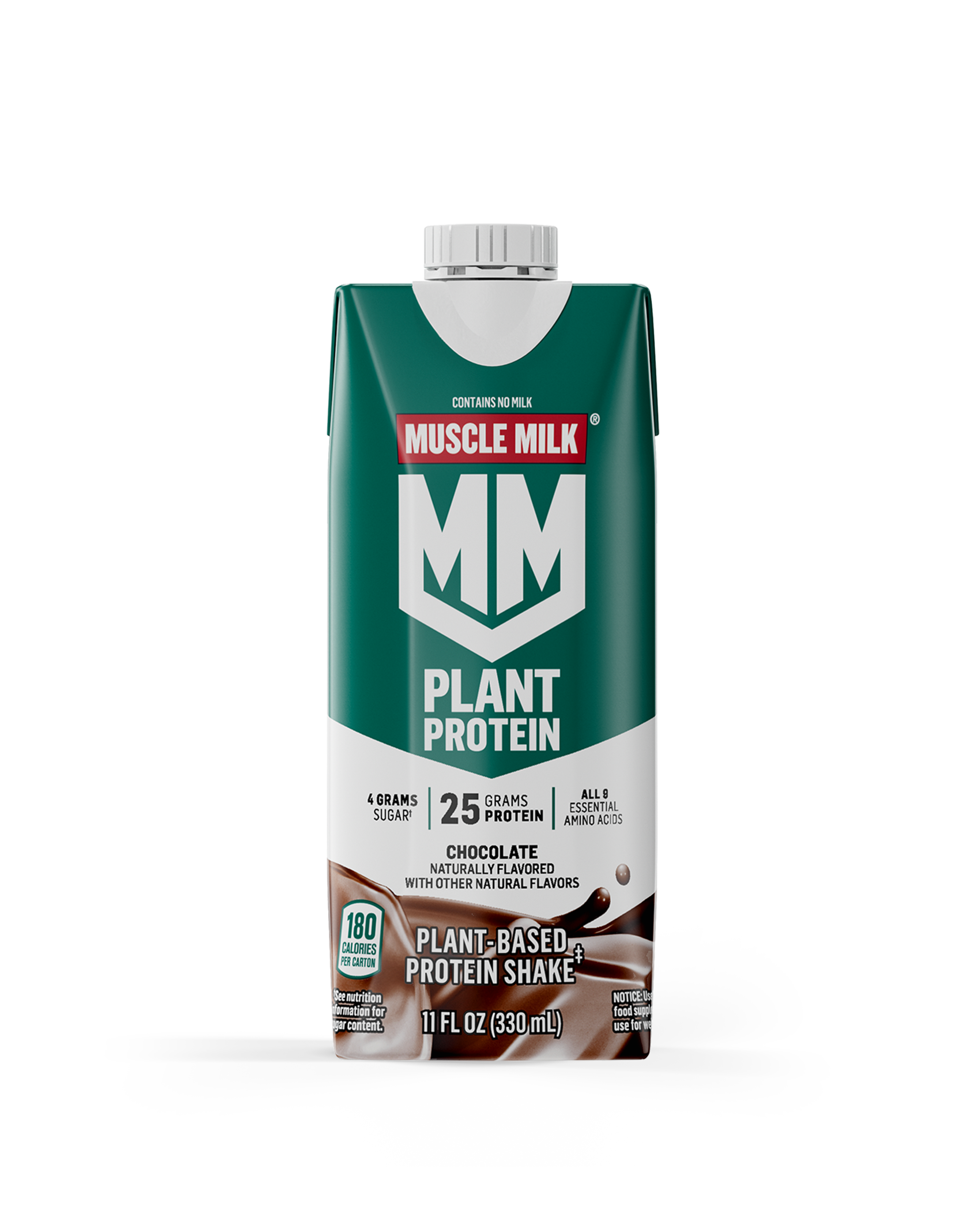 muscle milk plant protein shake chocolate
