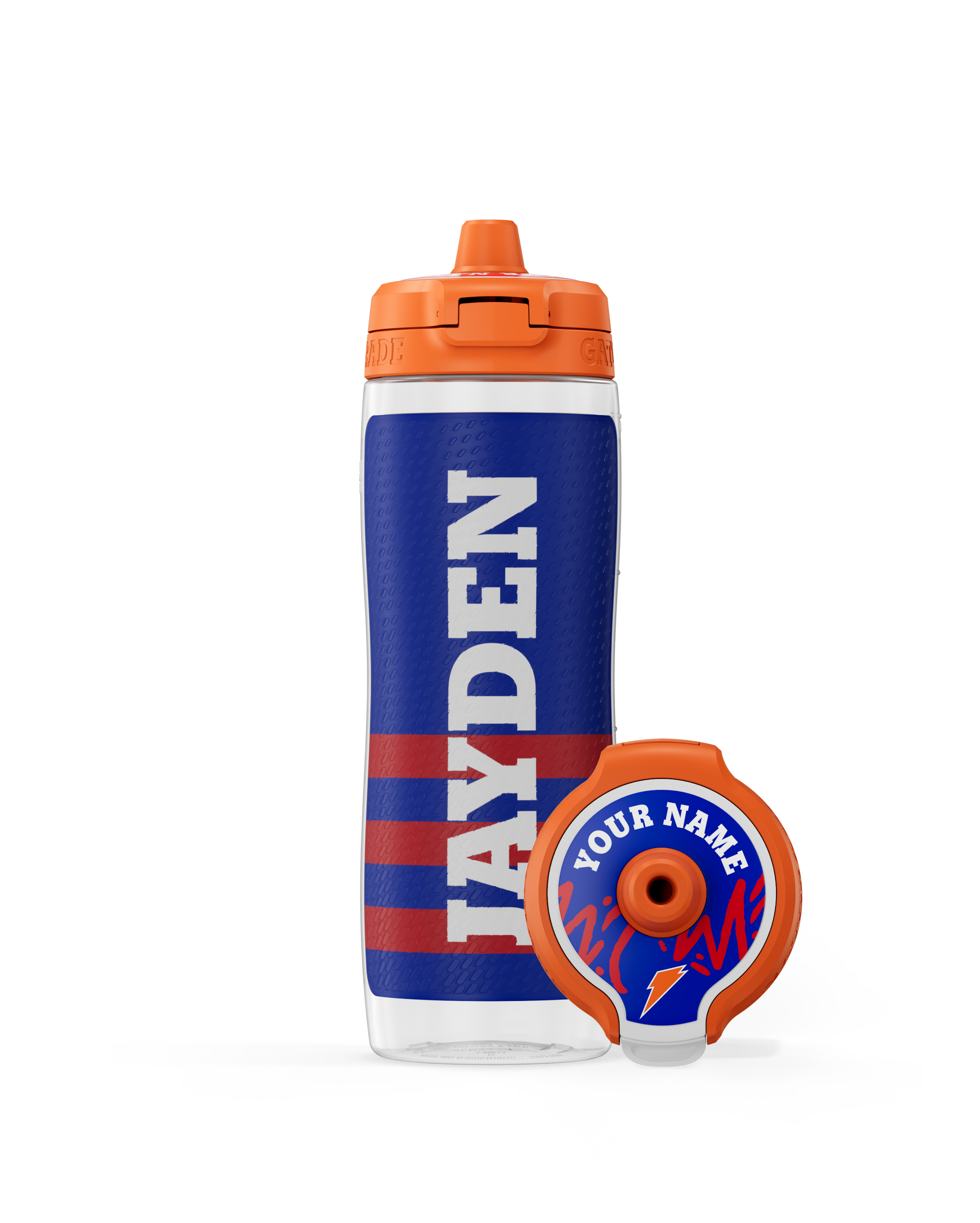 custom bottle white lid