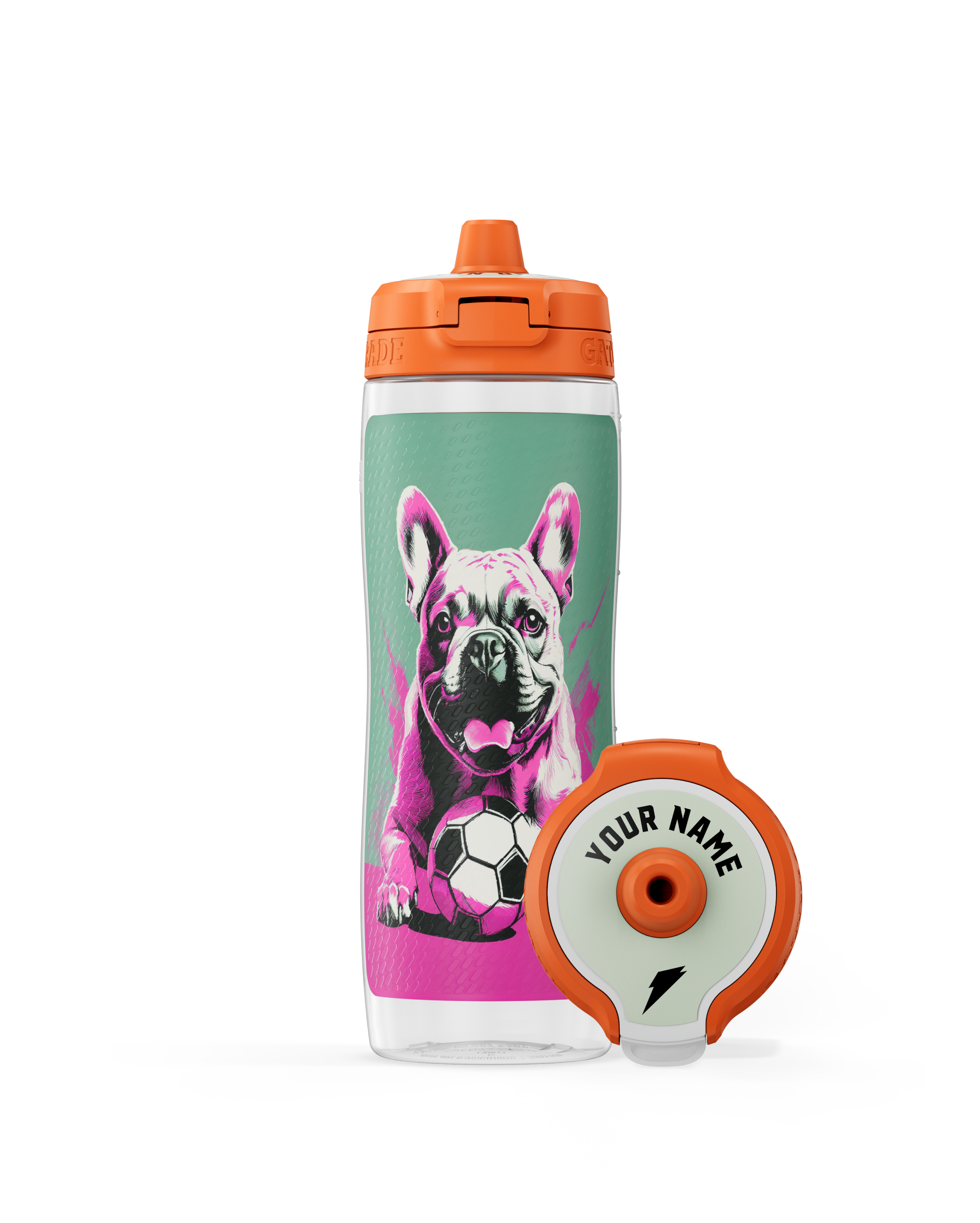 ai custom bottle white lid