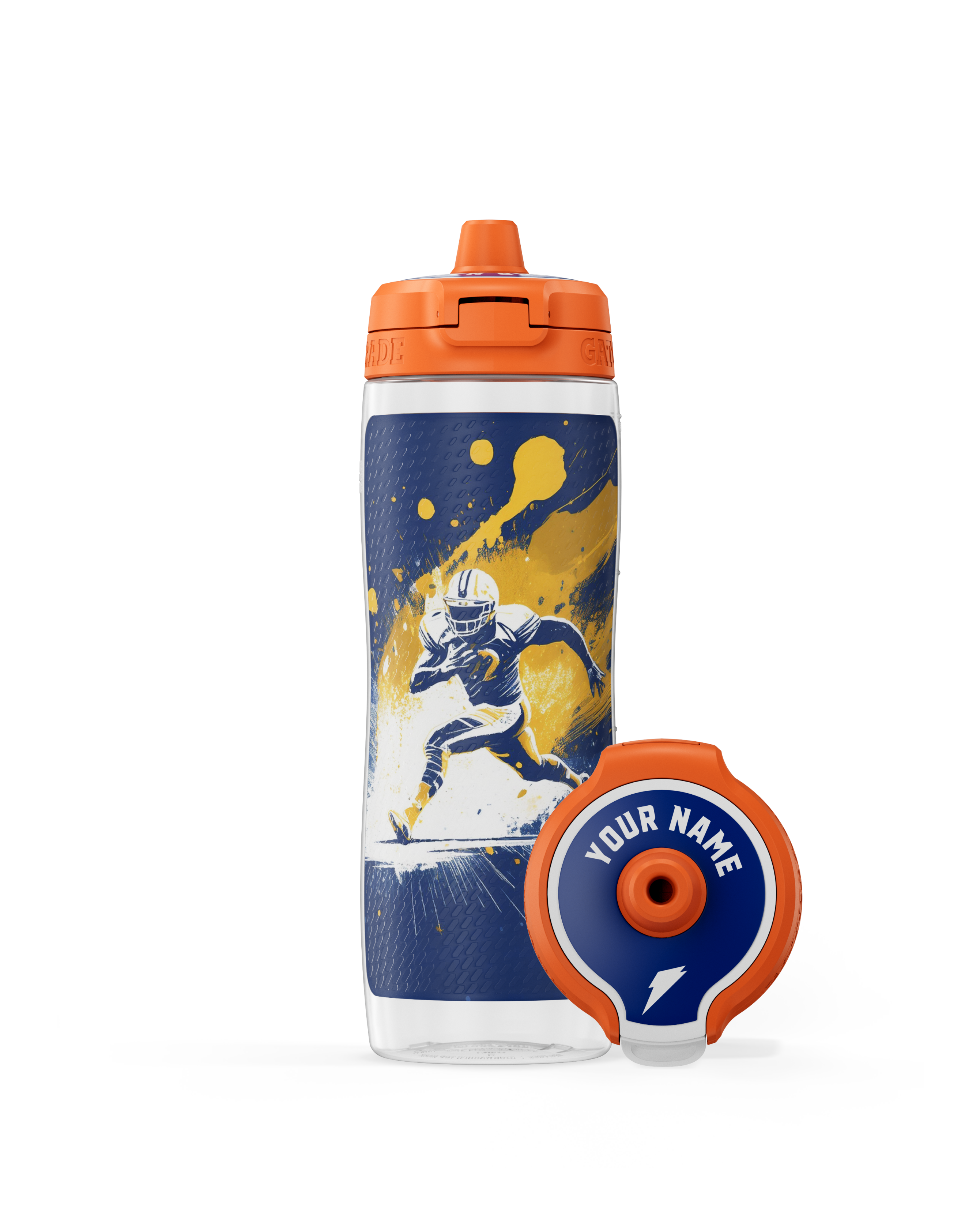 ai custom bottle white lid