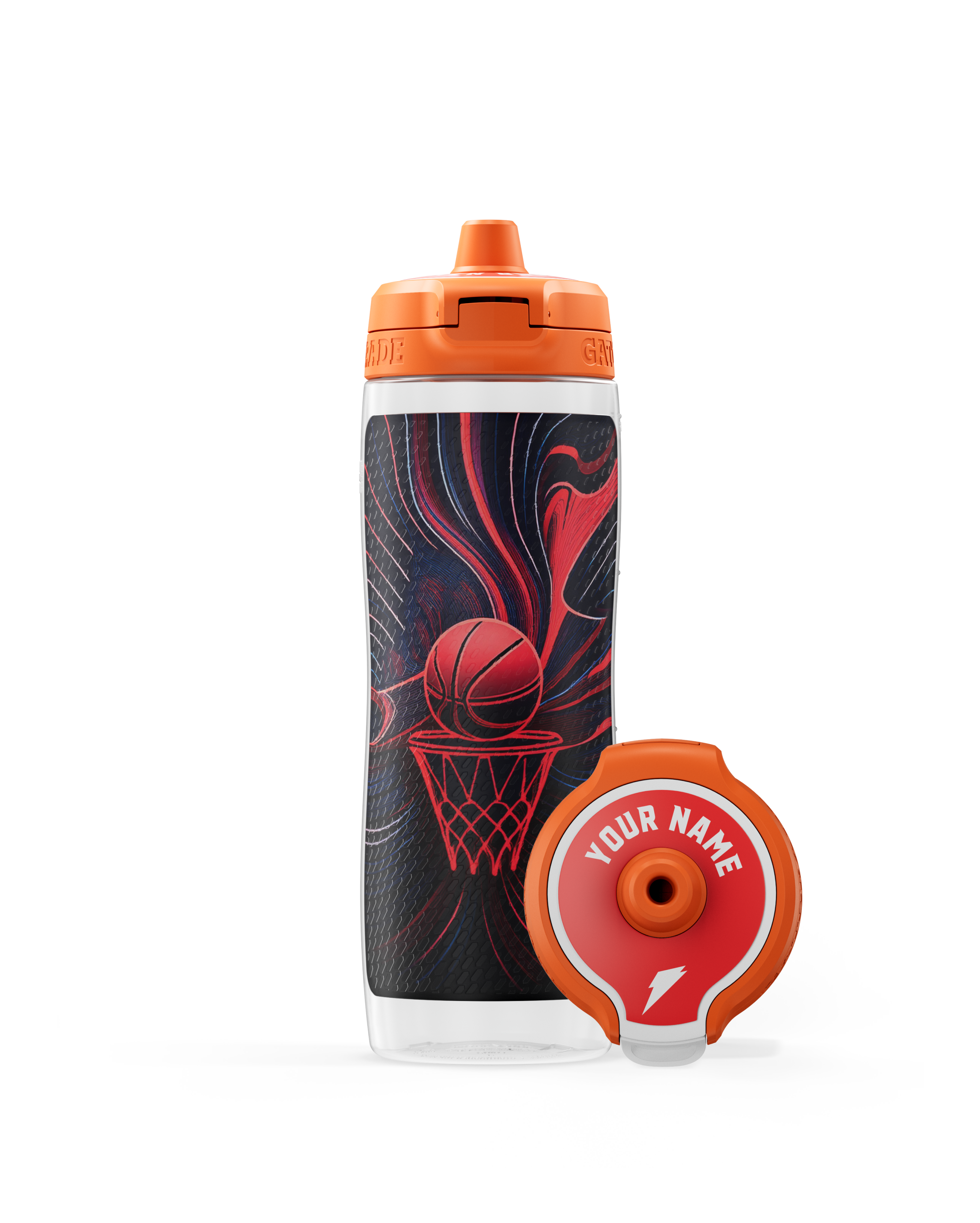 ai custom bottle white lid