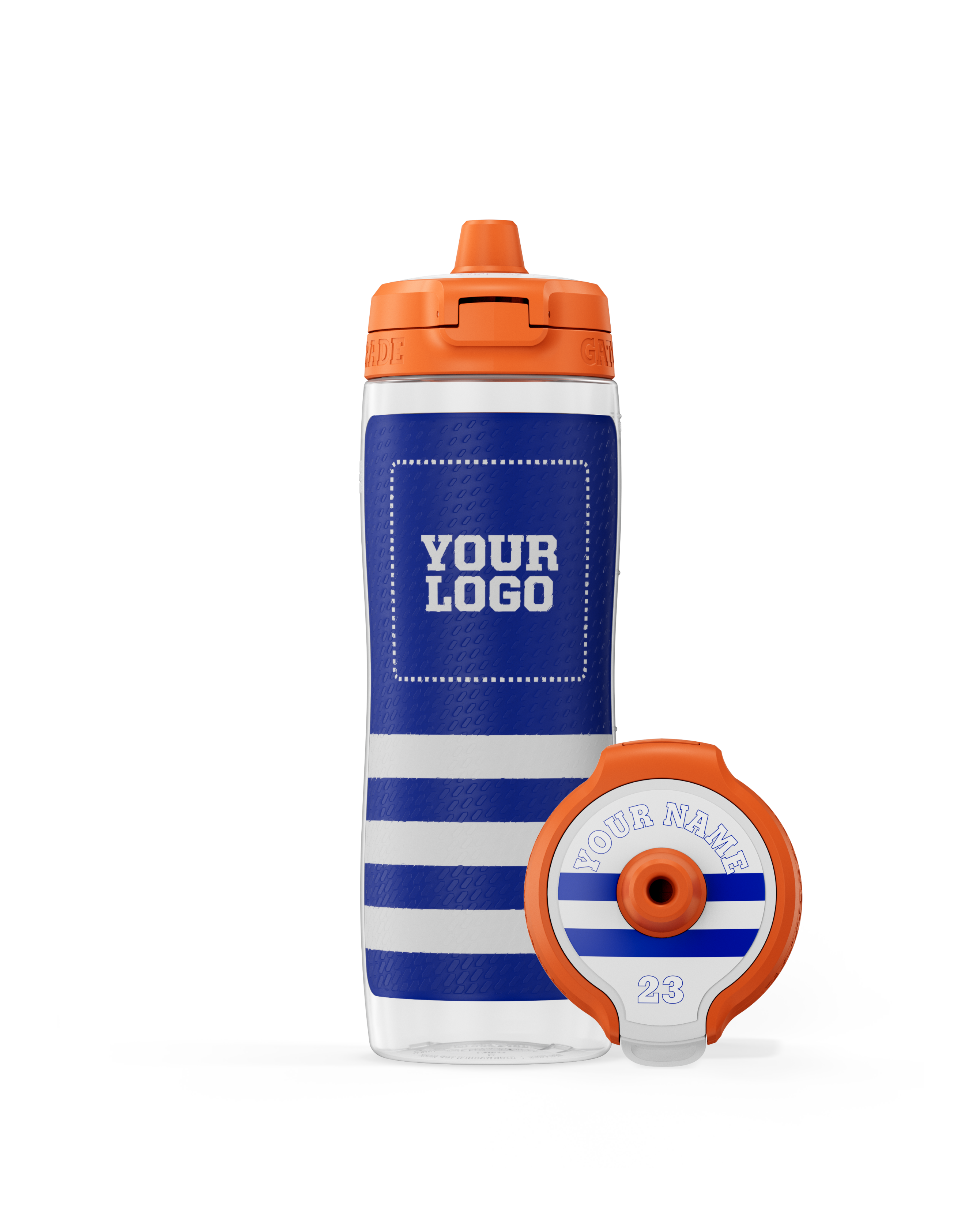 custom bottle white lid