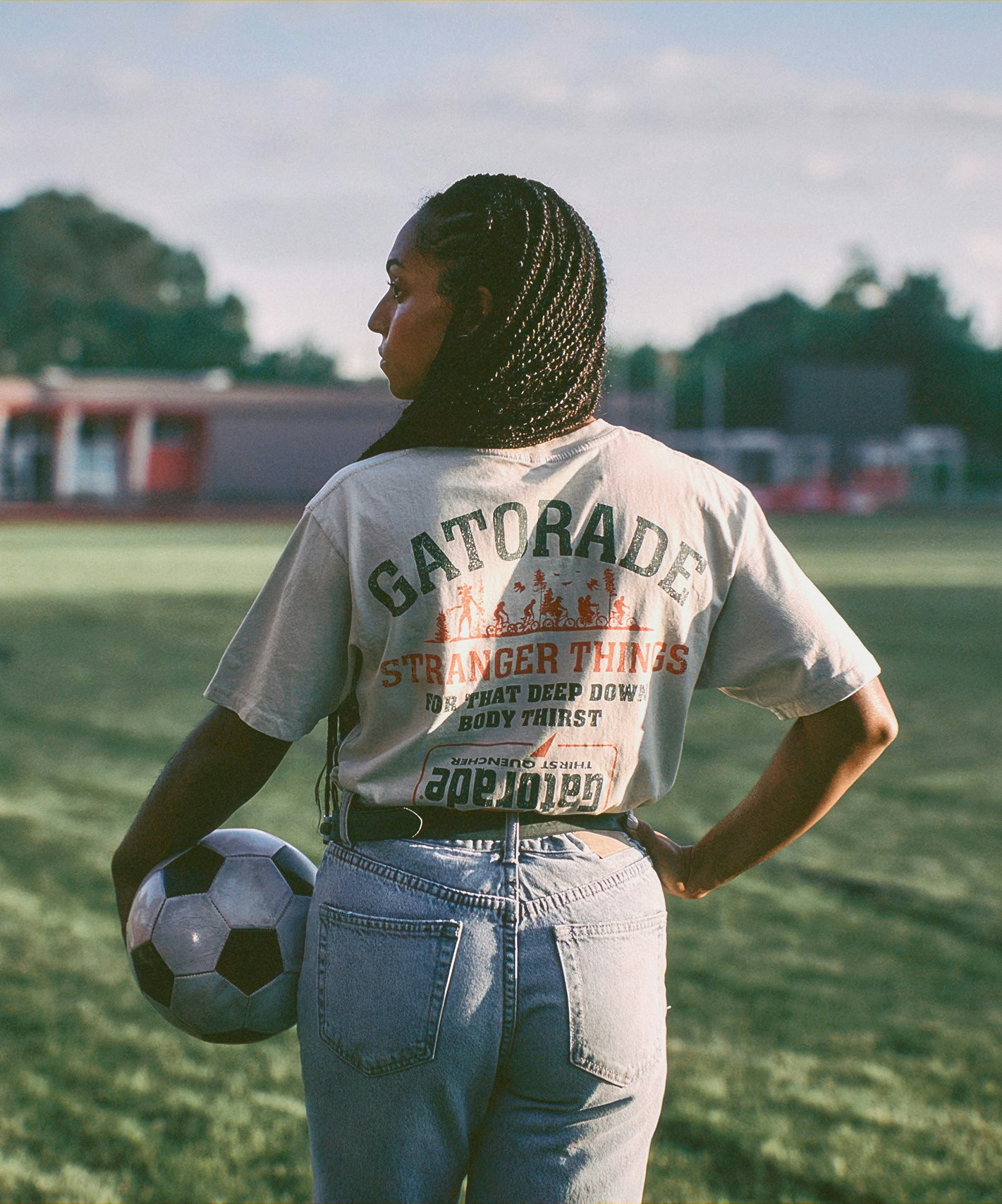 Gatorade x Stranger Things 1987 Hawkins Capsule Tshirt on Athlete