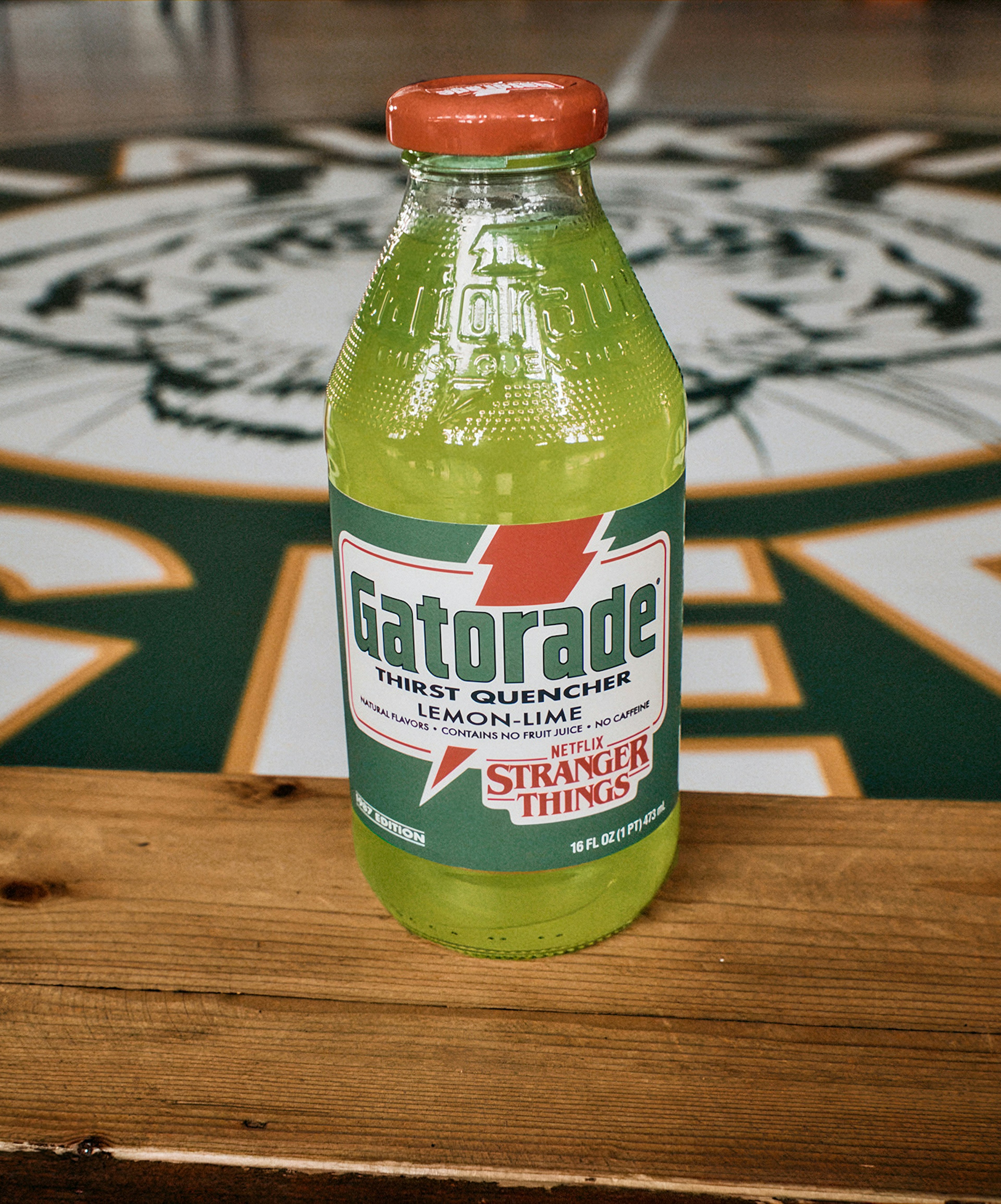 gatorade x stranger things glass bottle