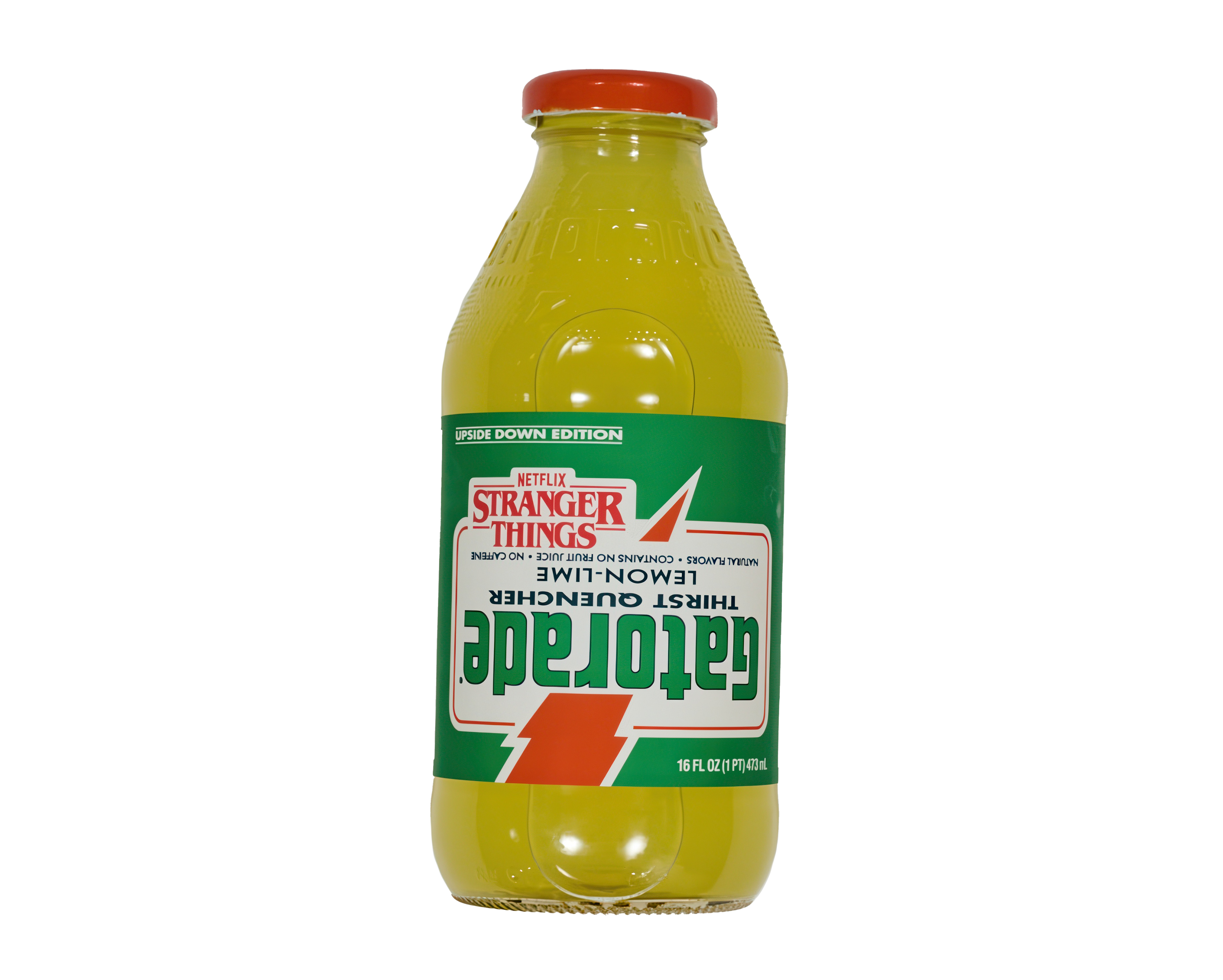 stranger things upside down capsule lemon lime gatorade upside down bottle