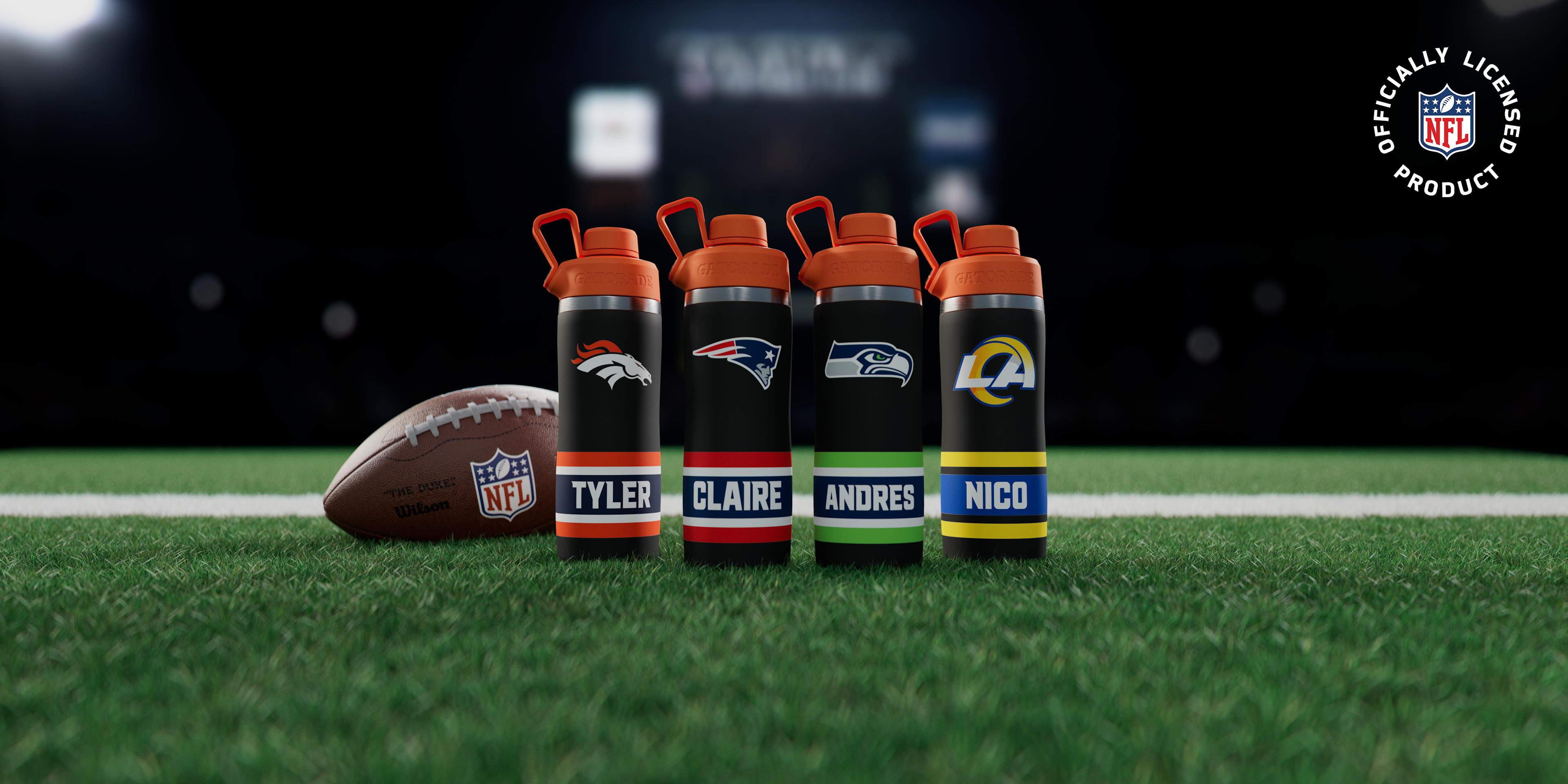 NFL customs stainless steel bottles playoff teams