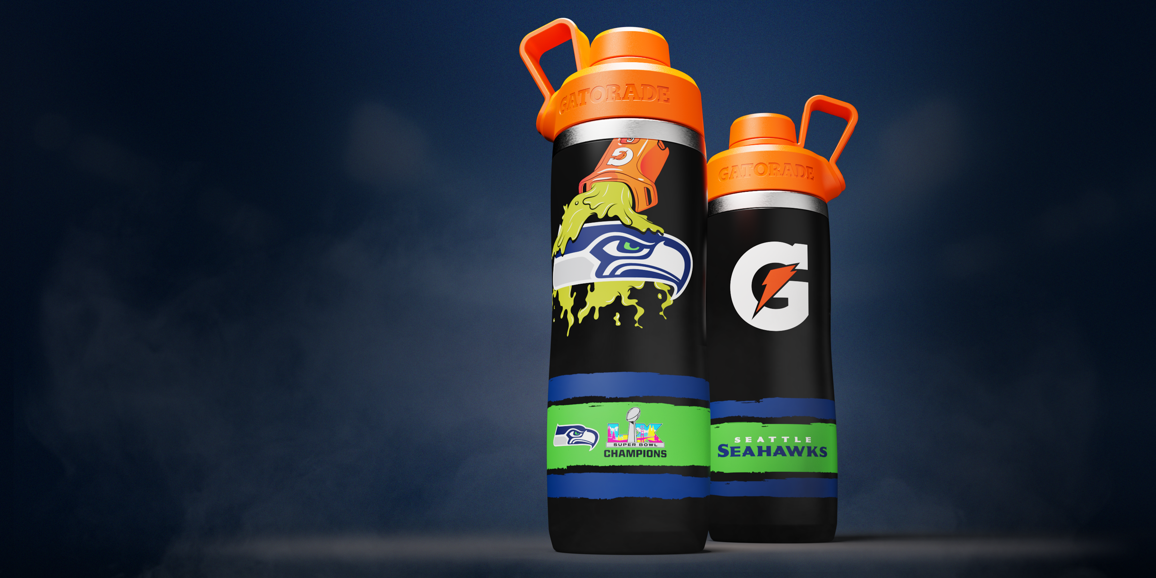 NFL Stainless Custom bottle seahawks super bowl lx