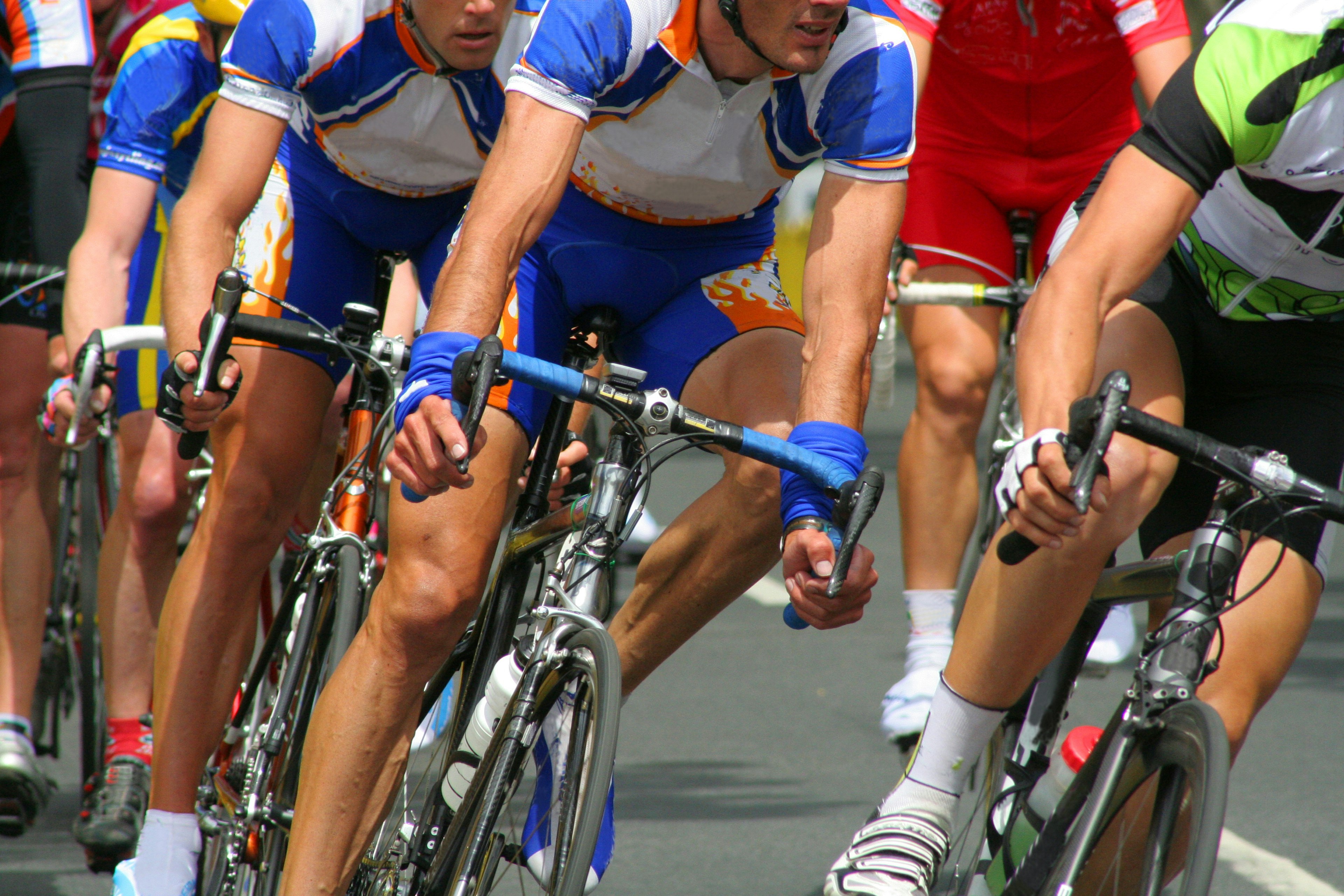 people racing on bikes