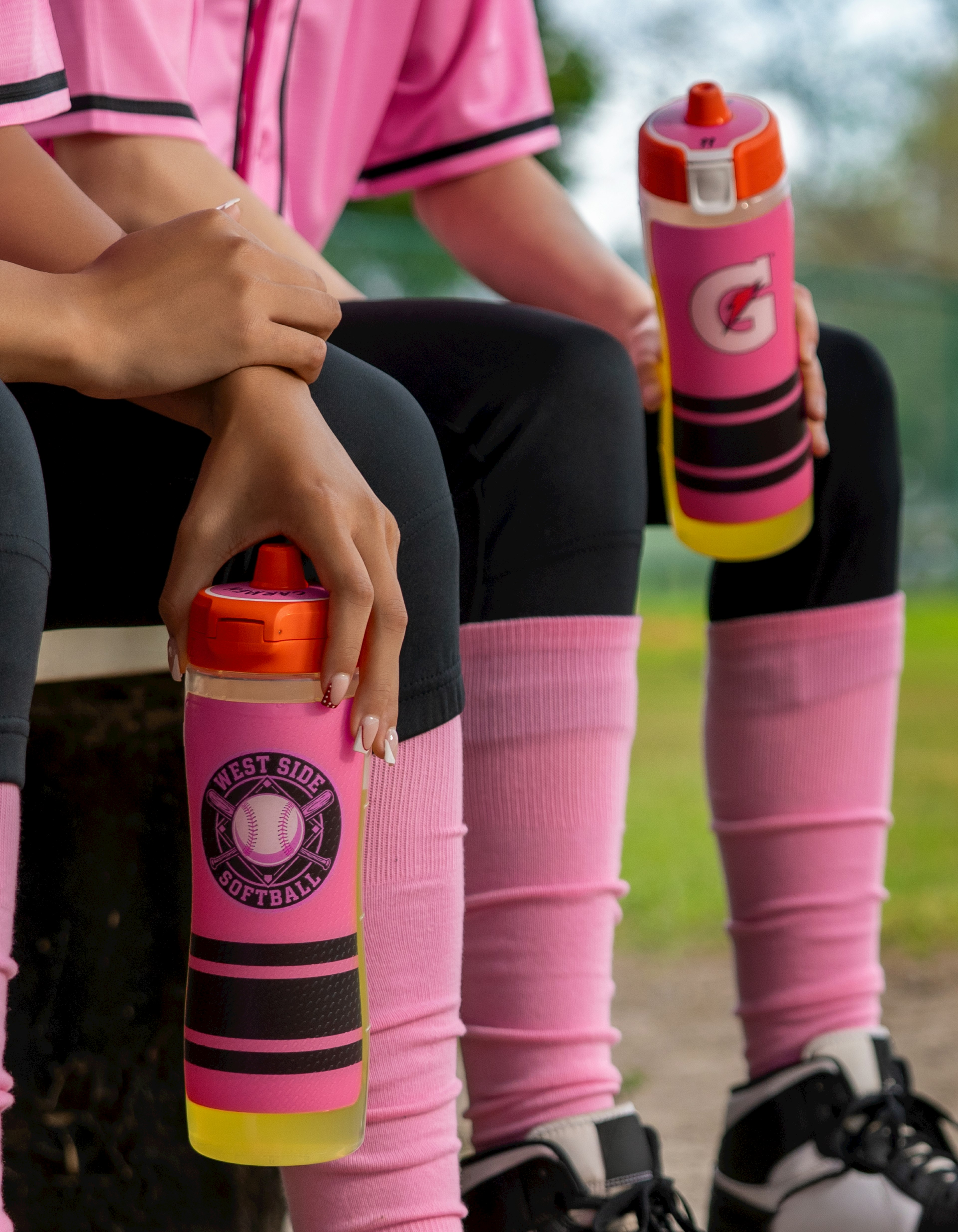 Athletes with Squeeze Bottles