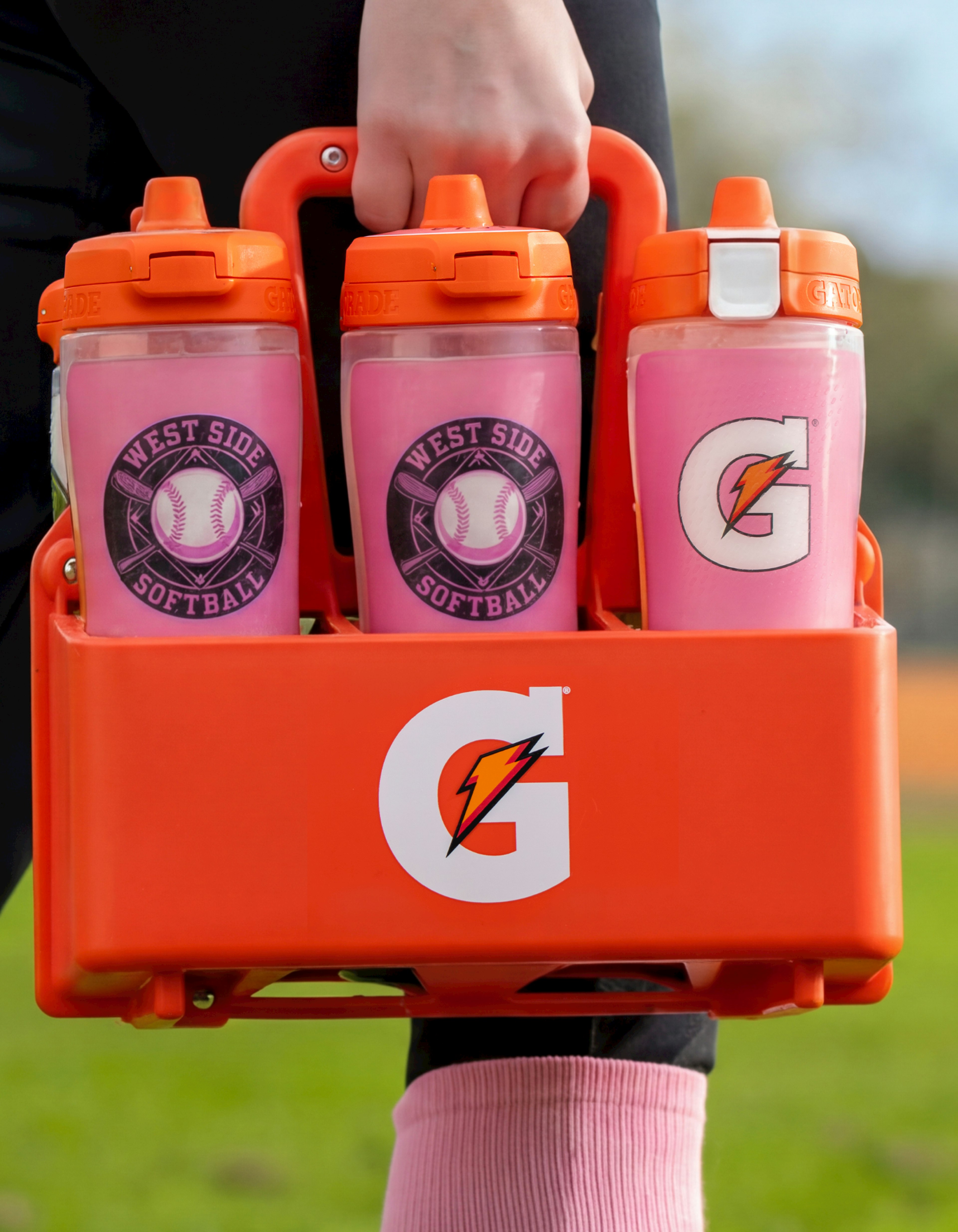 Gatorade Squeeze Bottles in Bottle Carrier