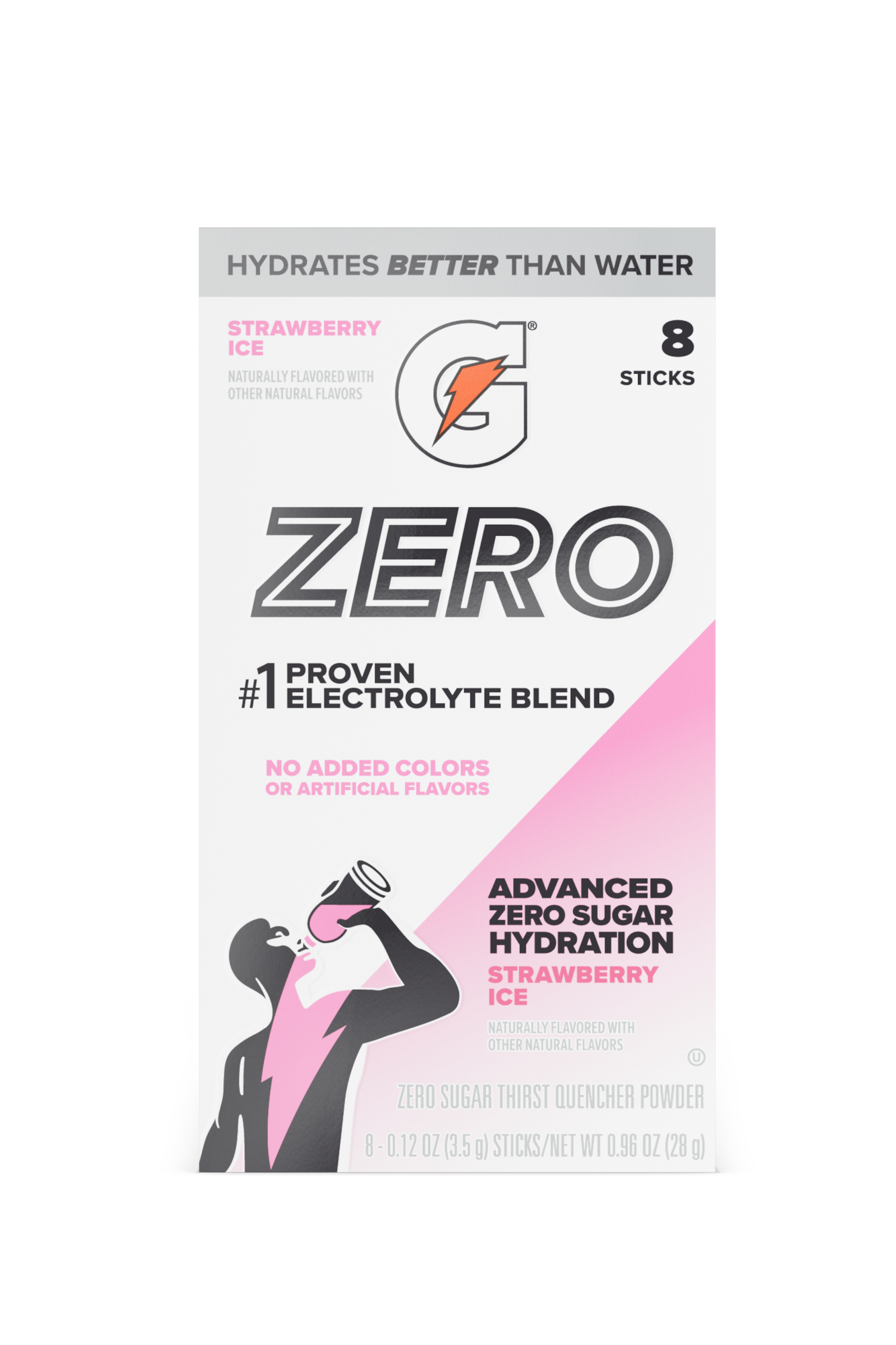 Gatorade zero single serve powder strawberry ice
