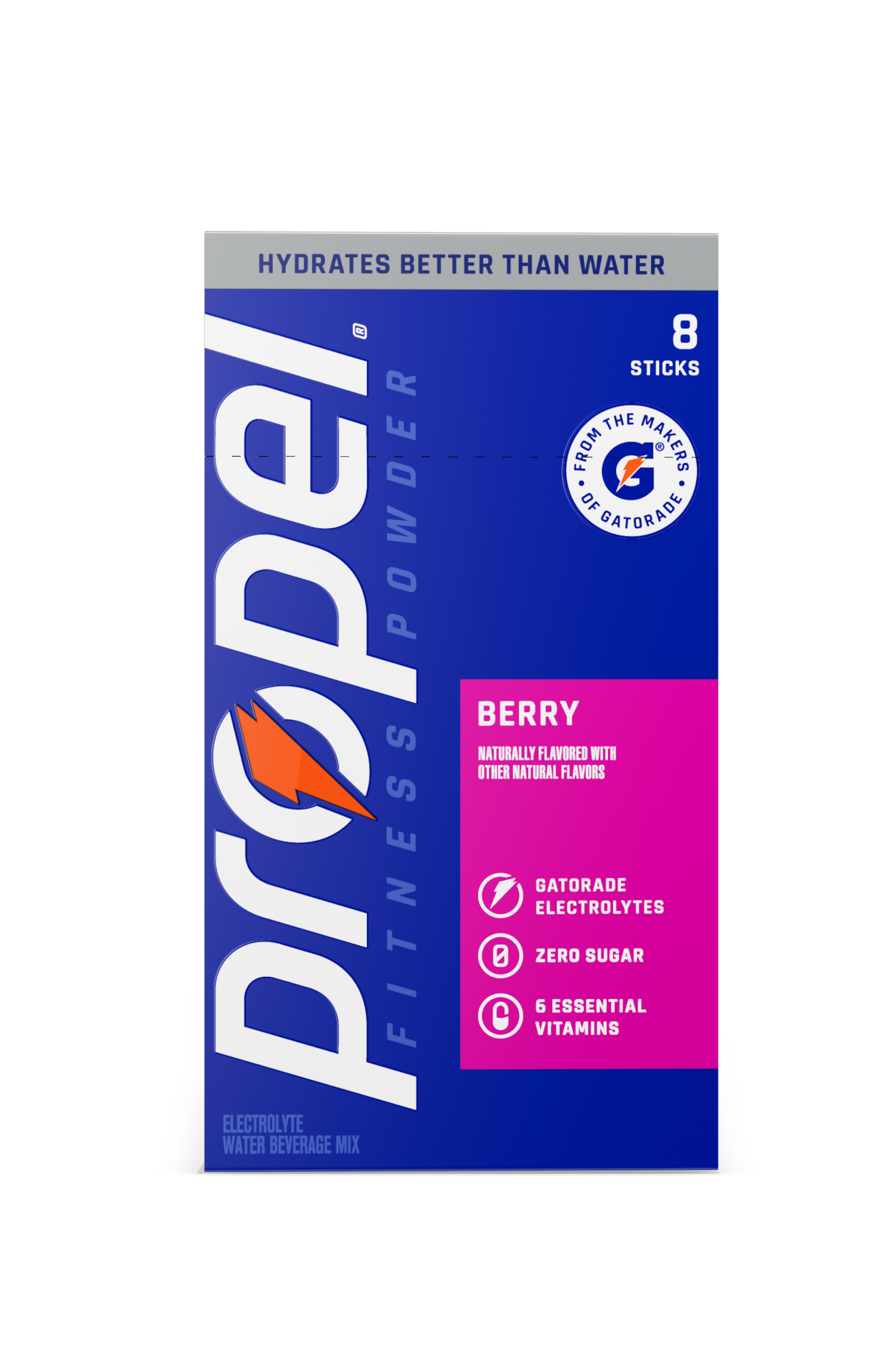 propel single serve powder berry packaging