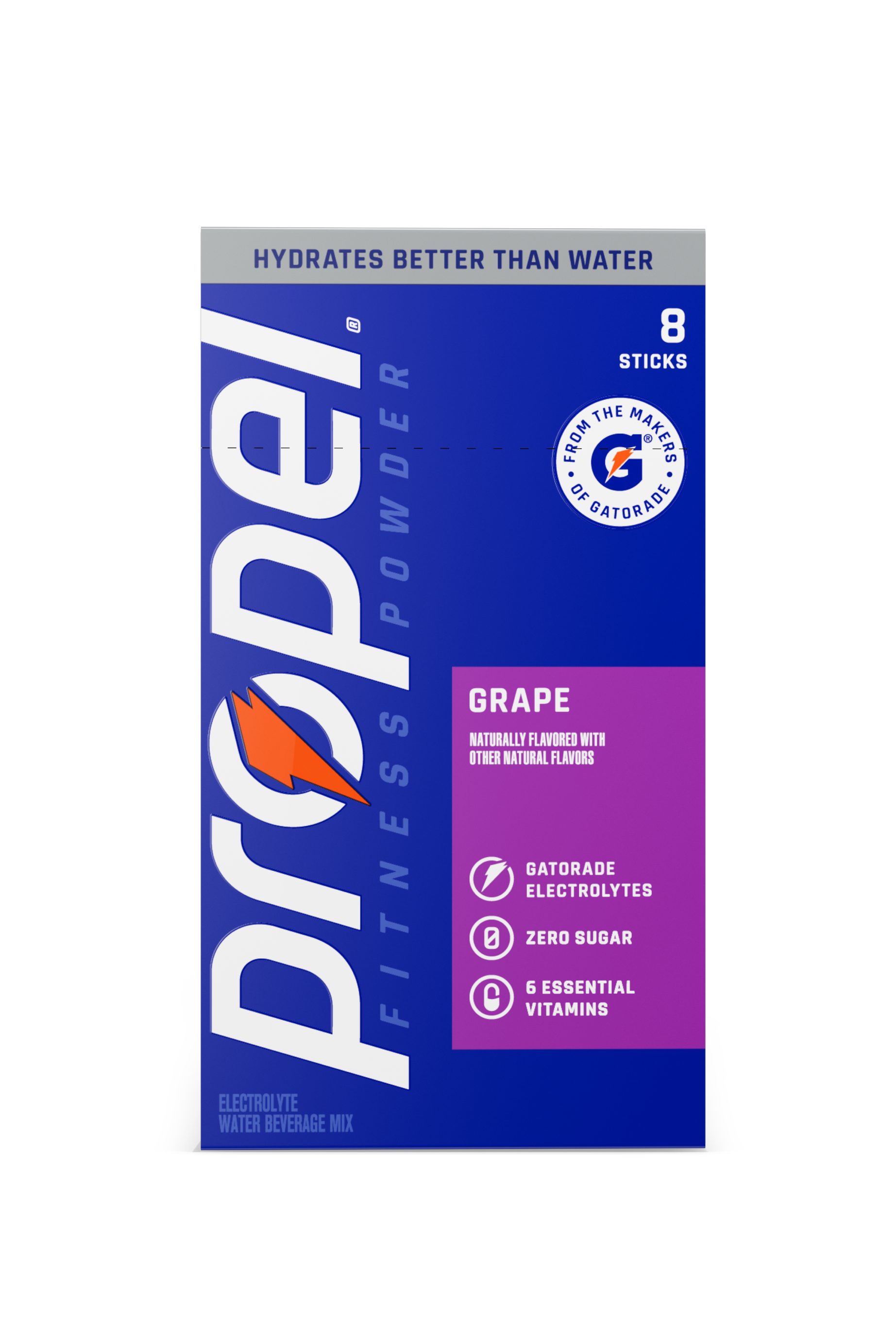 propel single serve powder grape packaging