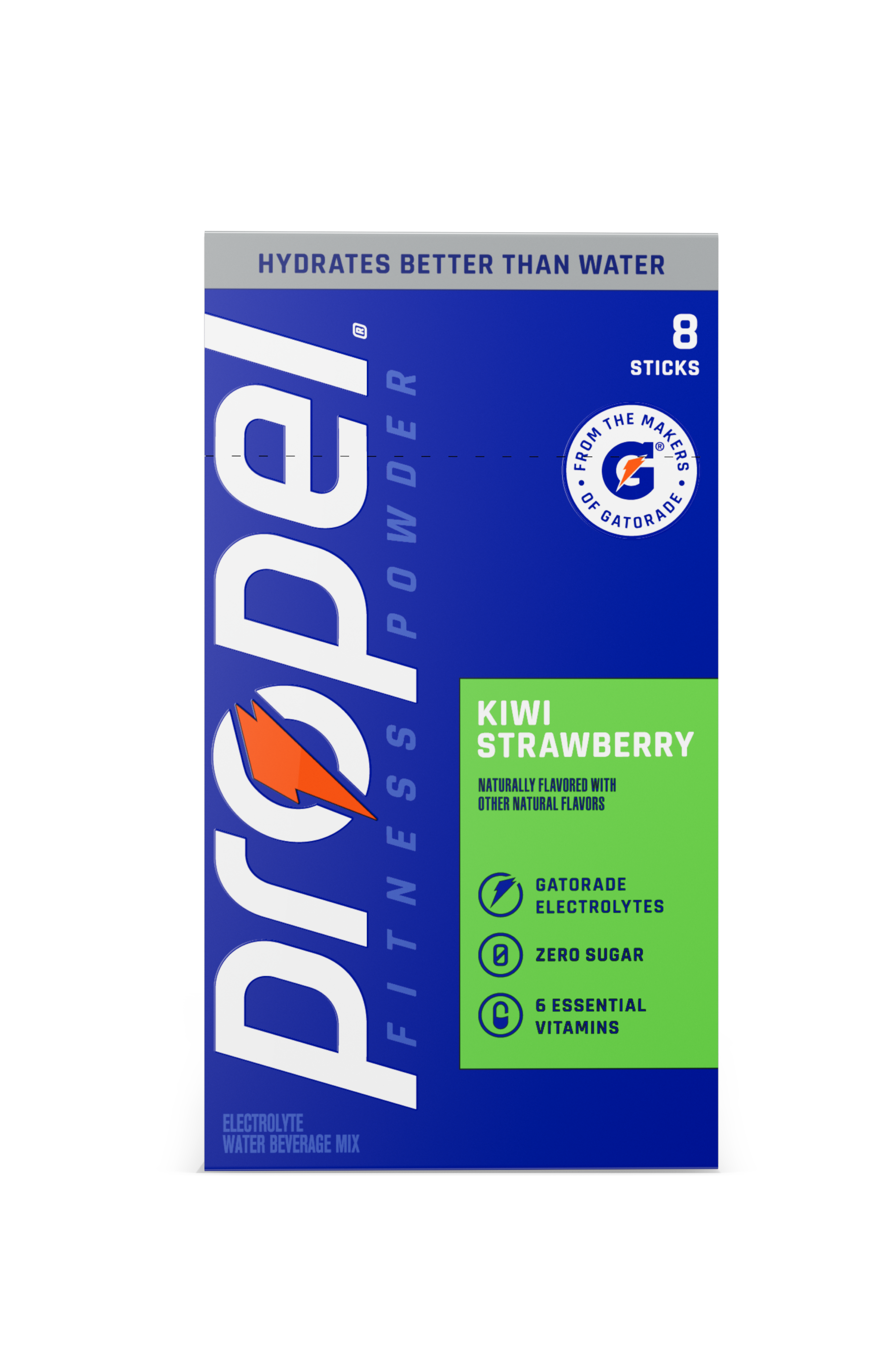 propel single serve powder kiwi strawberry packaging