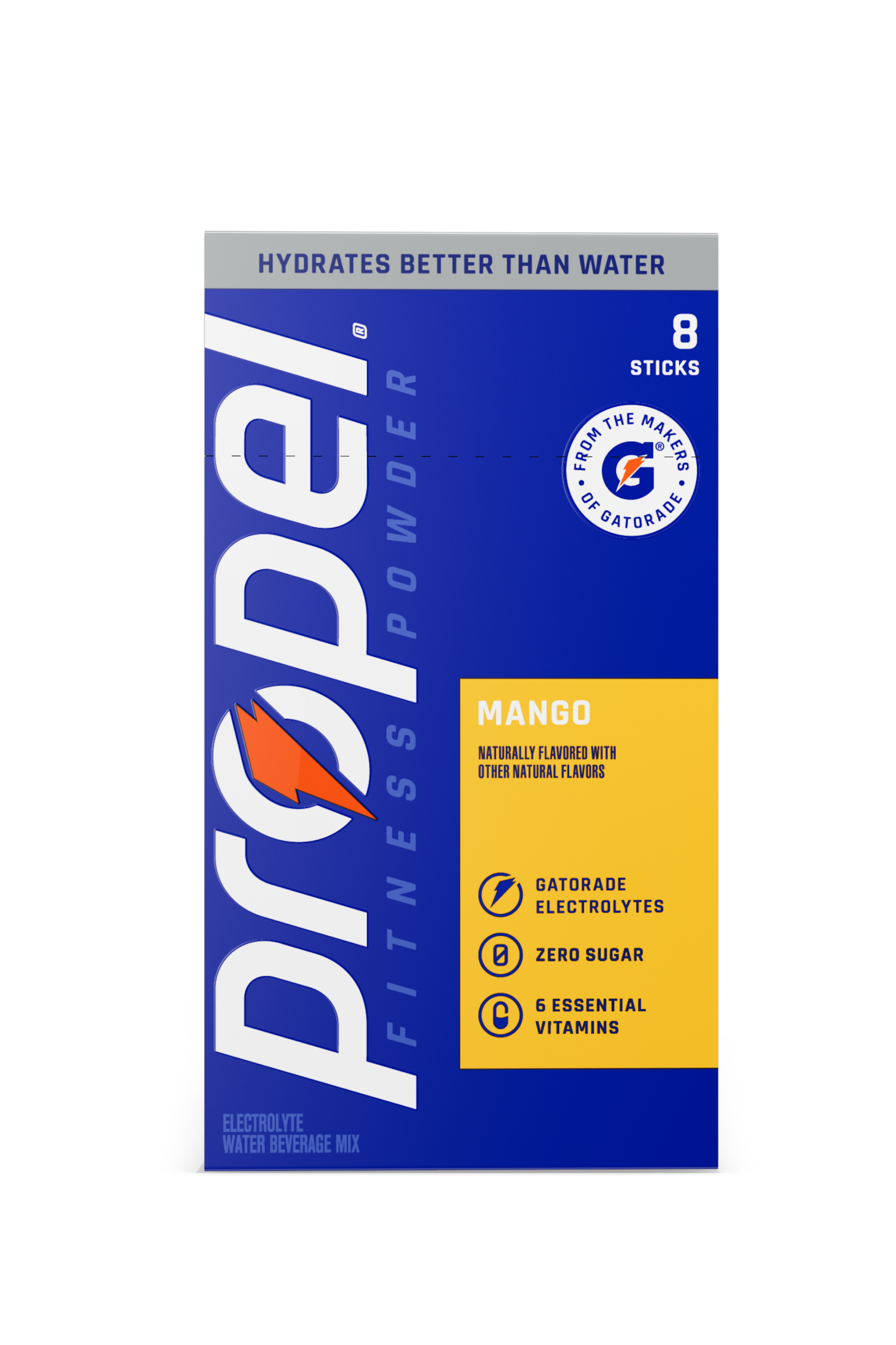 propel single serve powder mango packaging