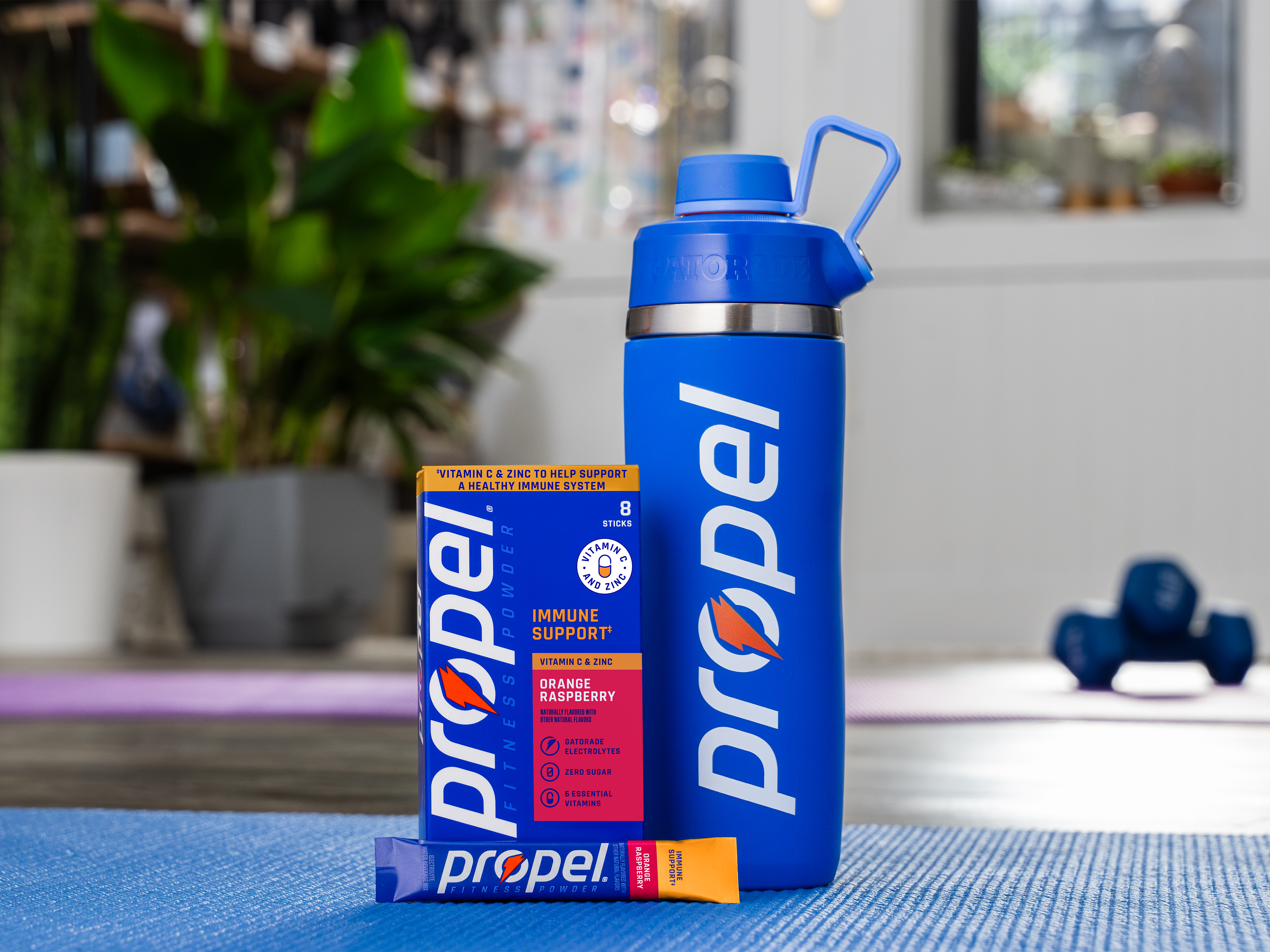 propel immune support single serve powder orange raspberry