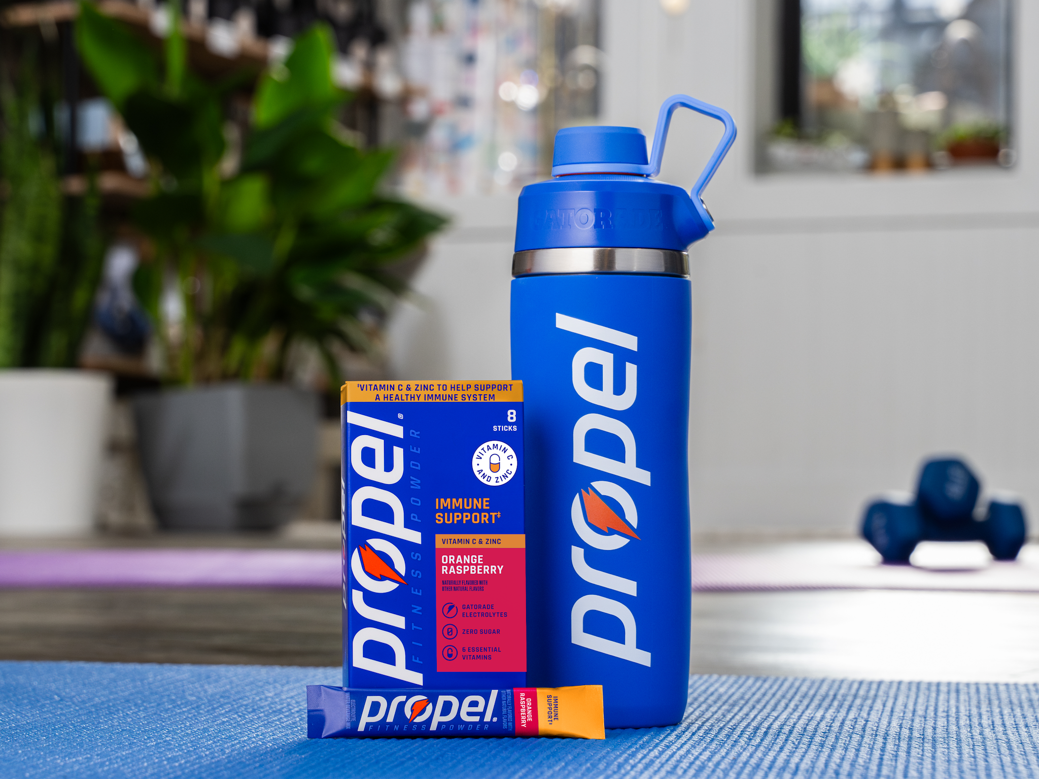 Propel Immune Support Orange Raspberry Powder Packets | Gatorade ...