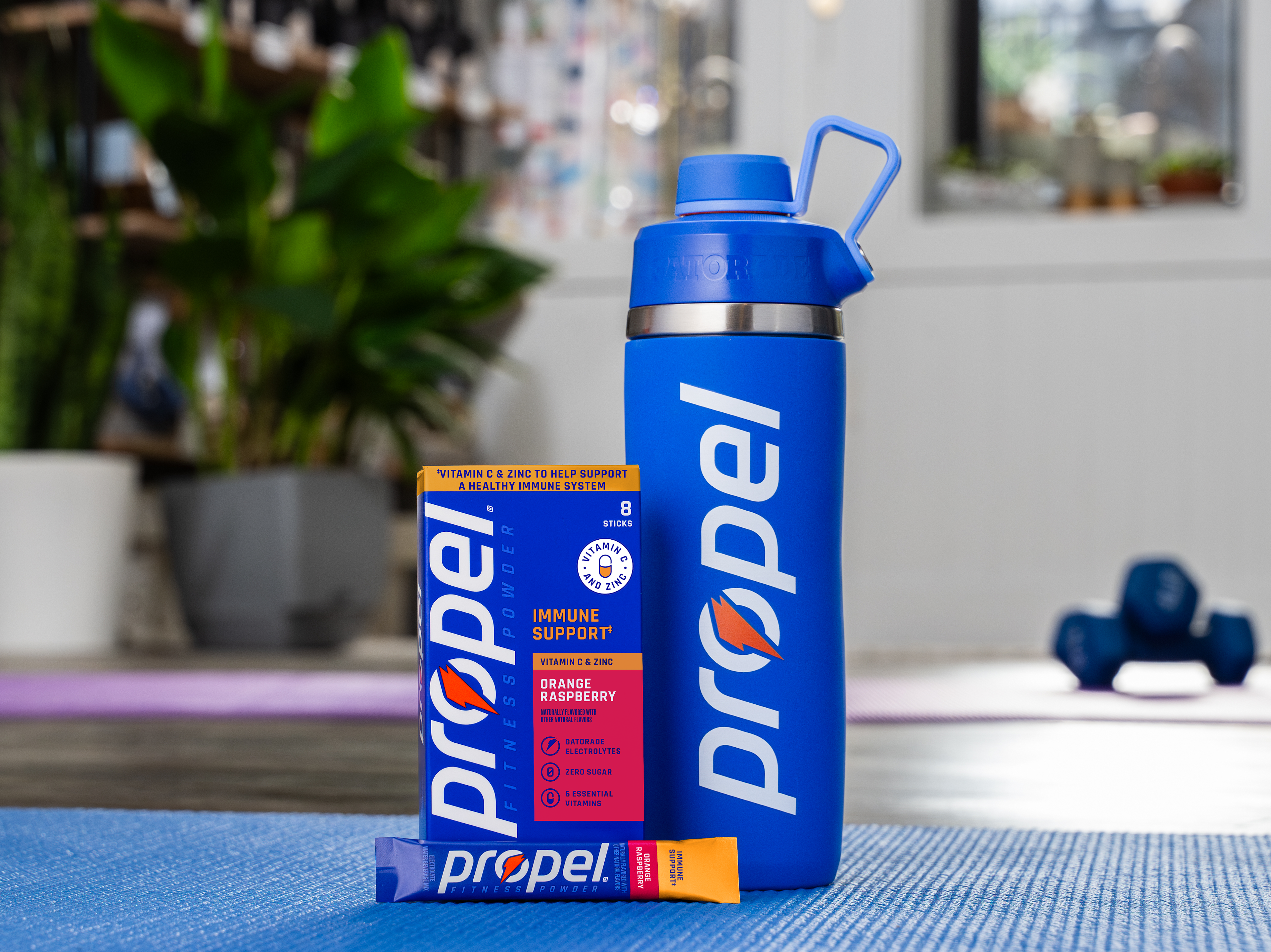 propel immune support single serve powder orange raspberry