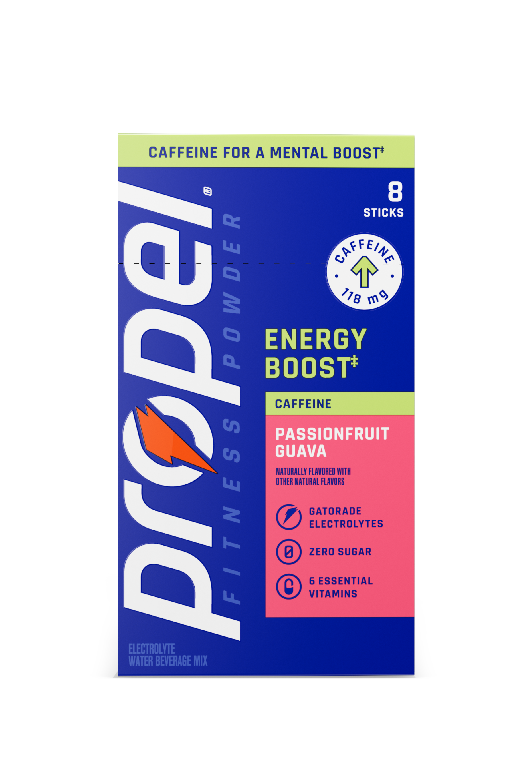 propel energy boost single serve powder passionfruit guava