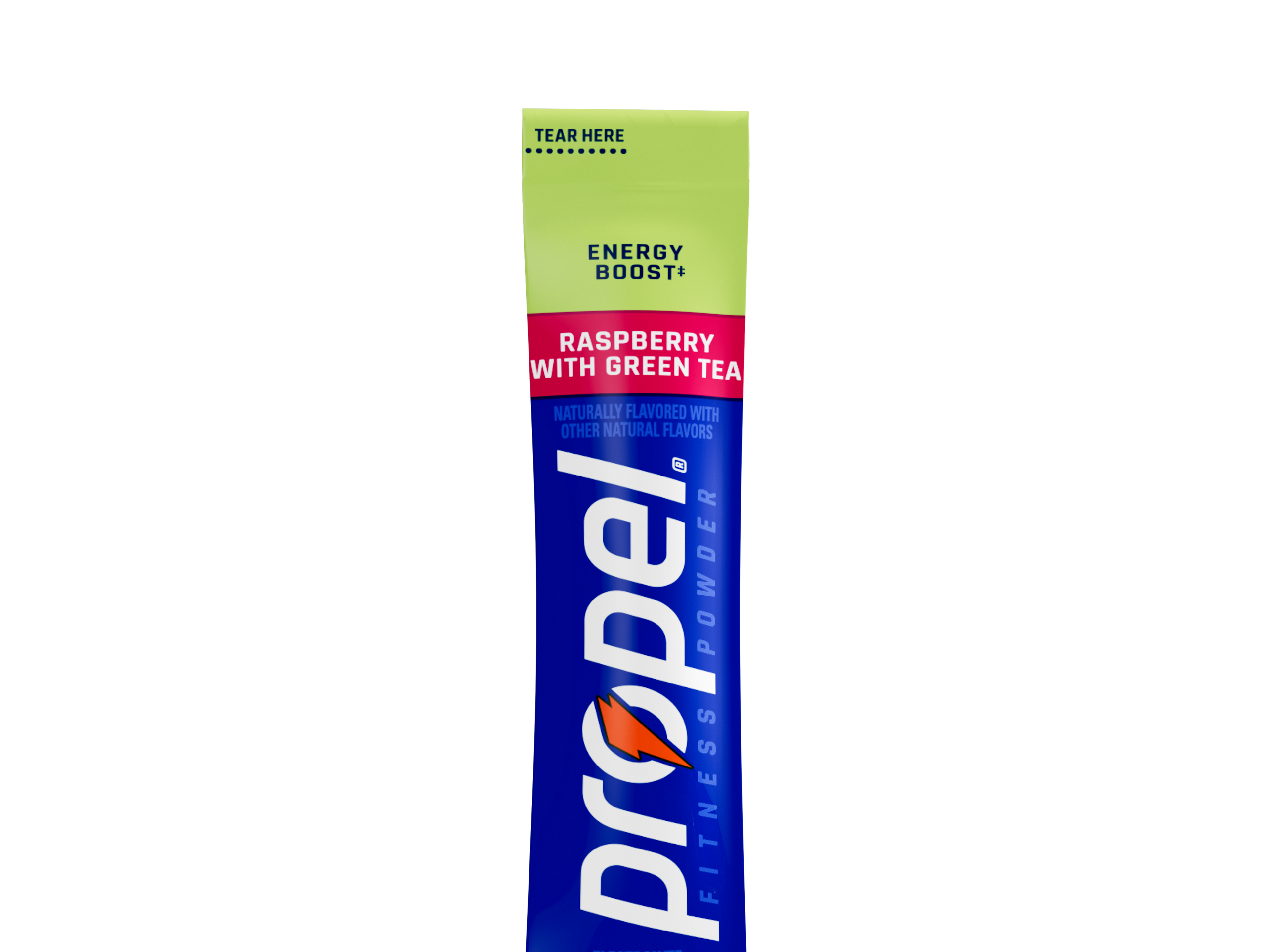 propel energy boost single serve powder raspberry with green tea