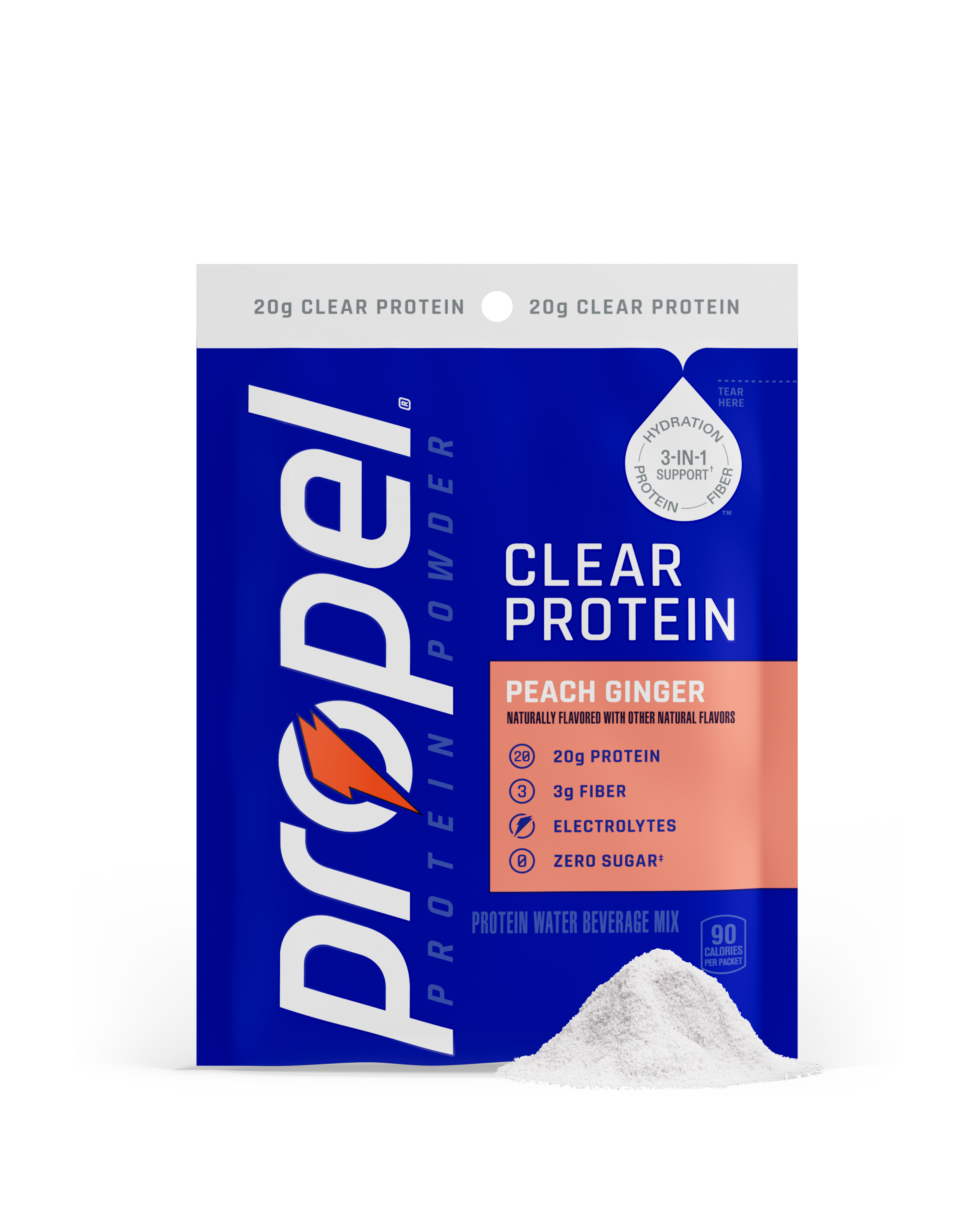 propel clear protein single serve peach ginger