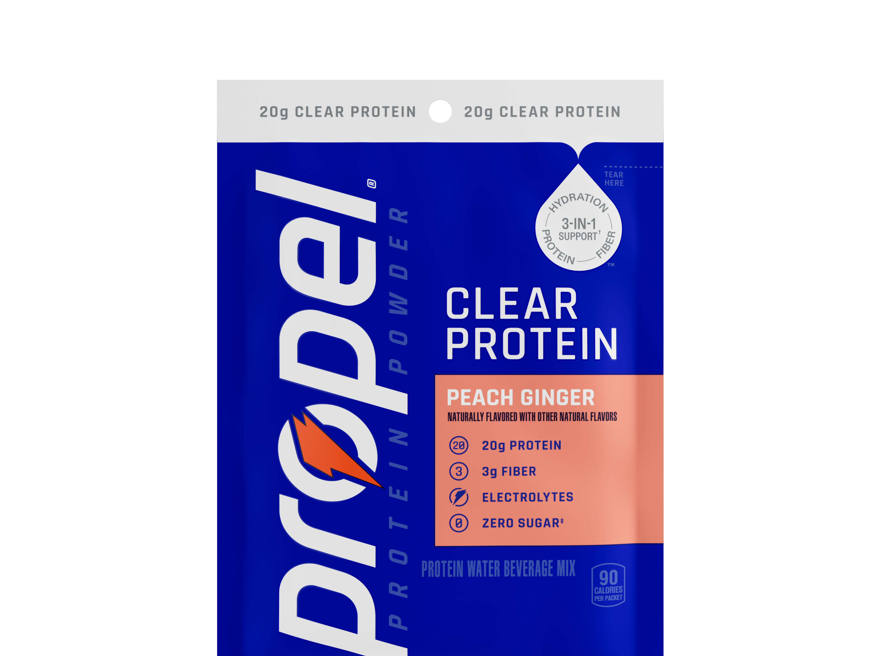Propel Clear Protein single serve peach ginger