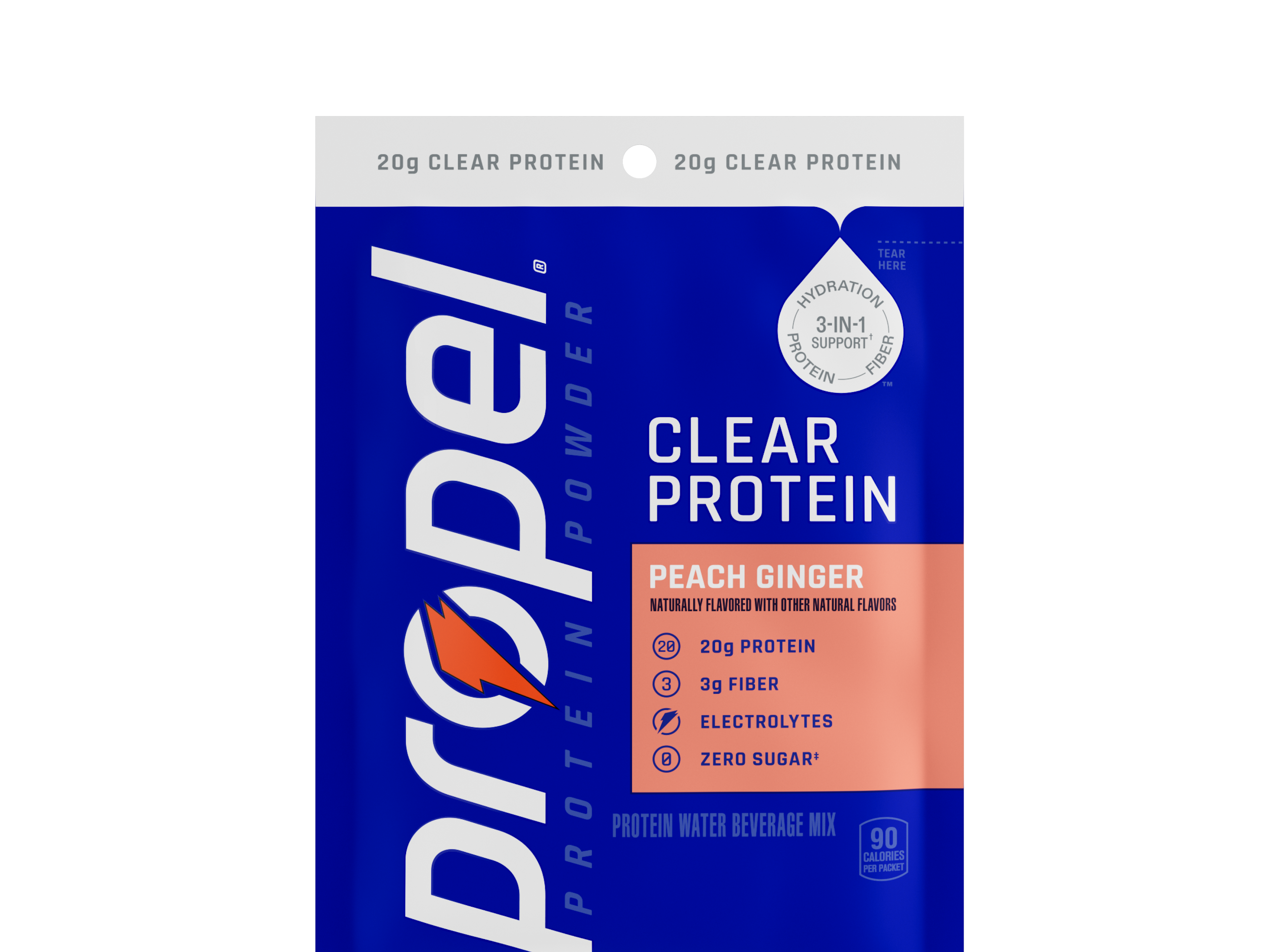 Propel Clear Protein single serve peach ginger