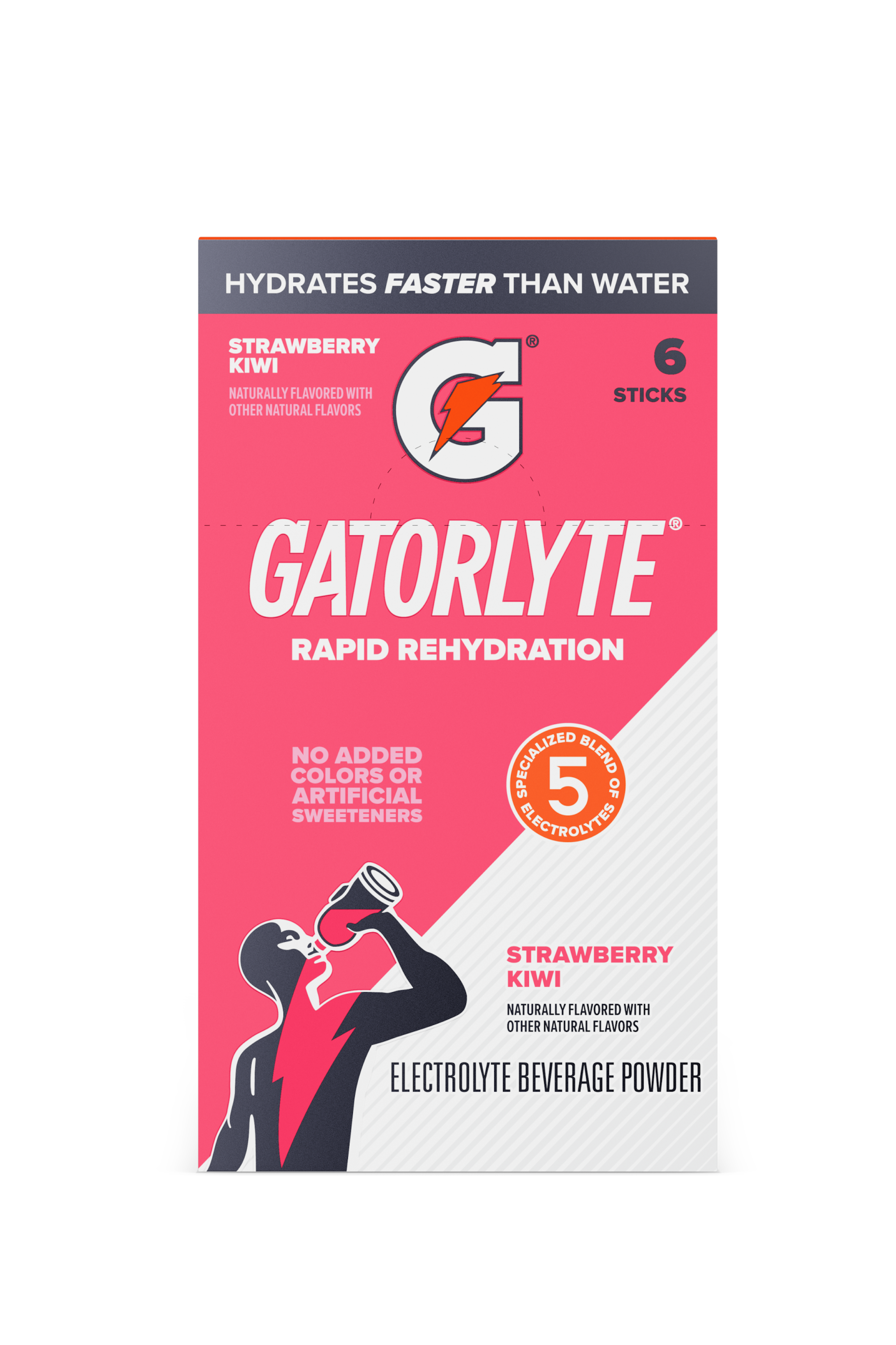 gatorlyte strawberry kiwi single serve powder
