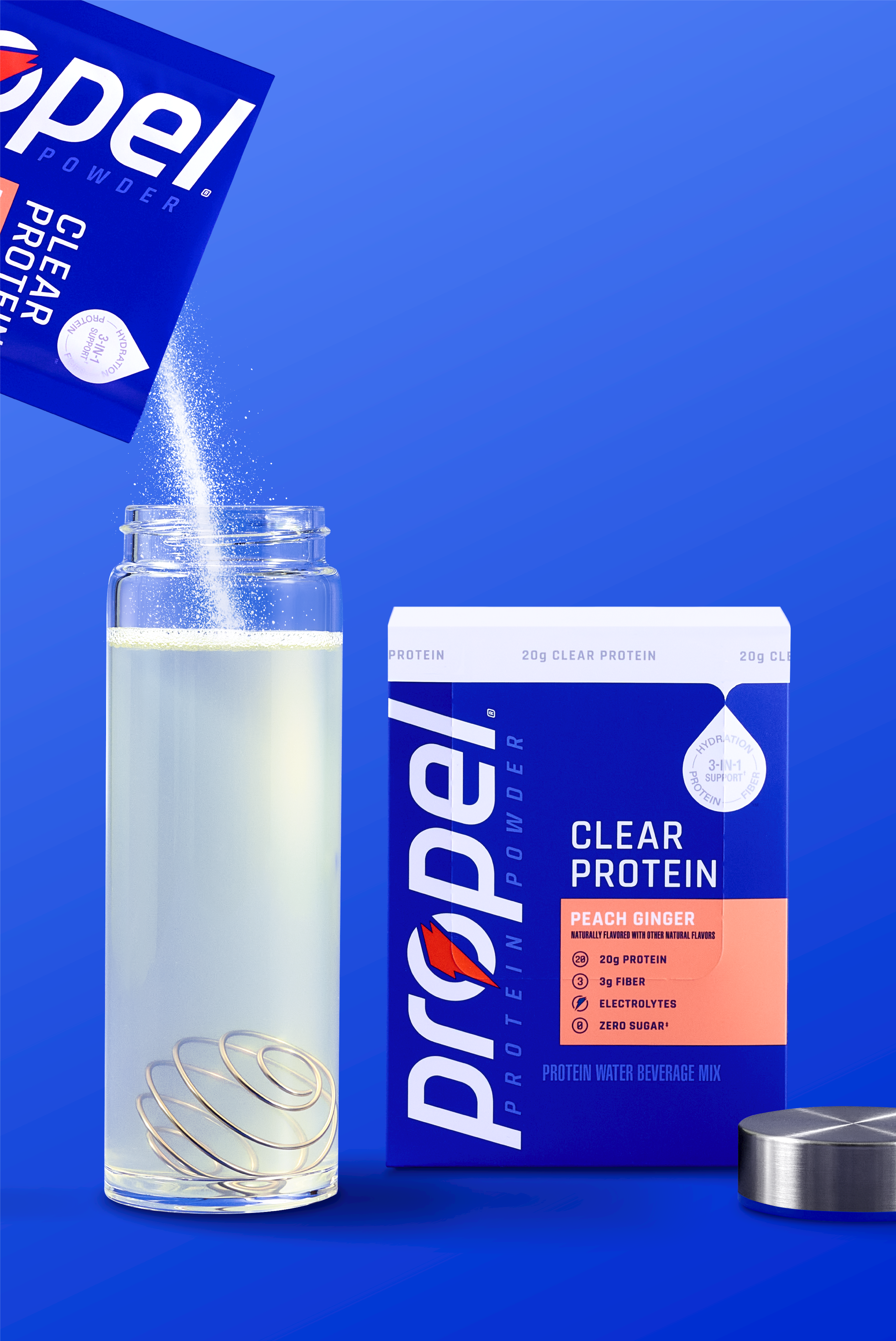 propel clear protein peach ginger