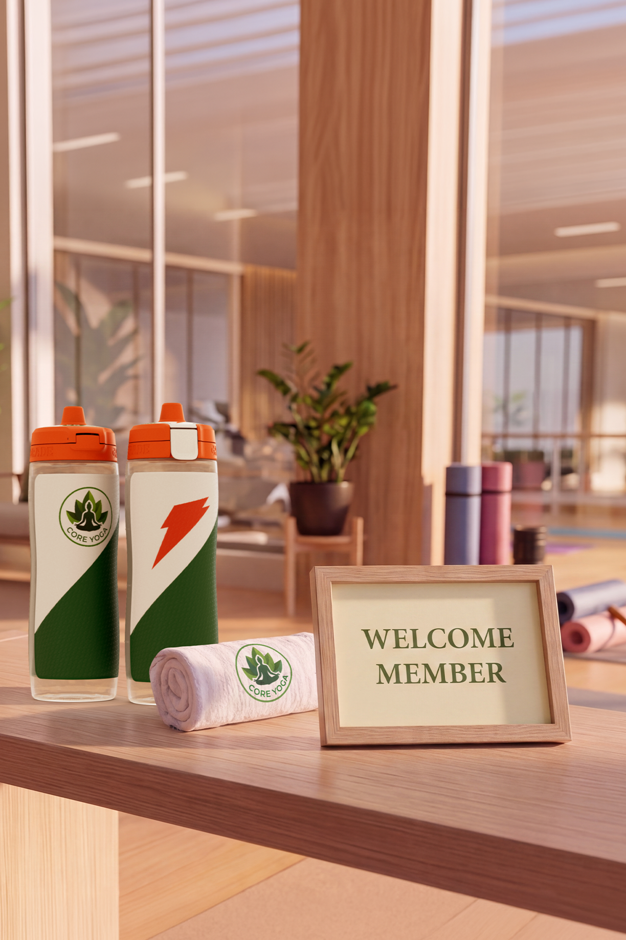 welcome kit for members at a yoga studio