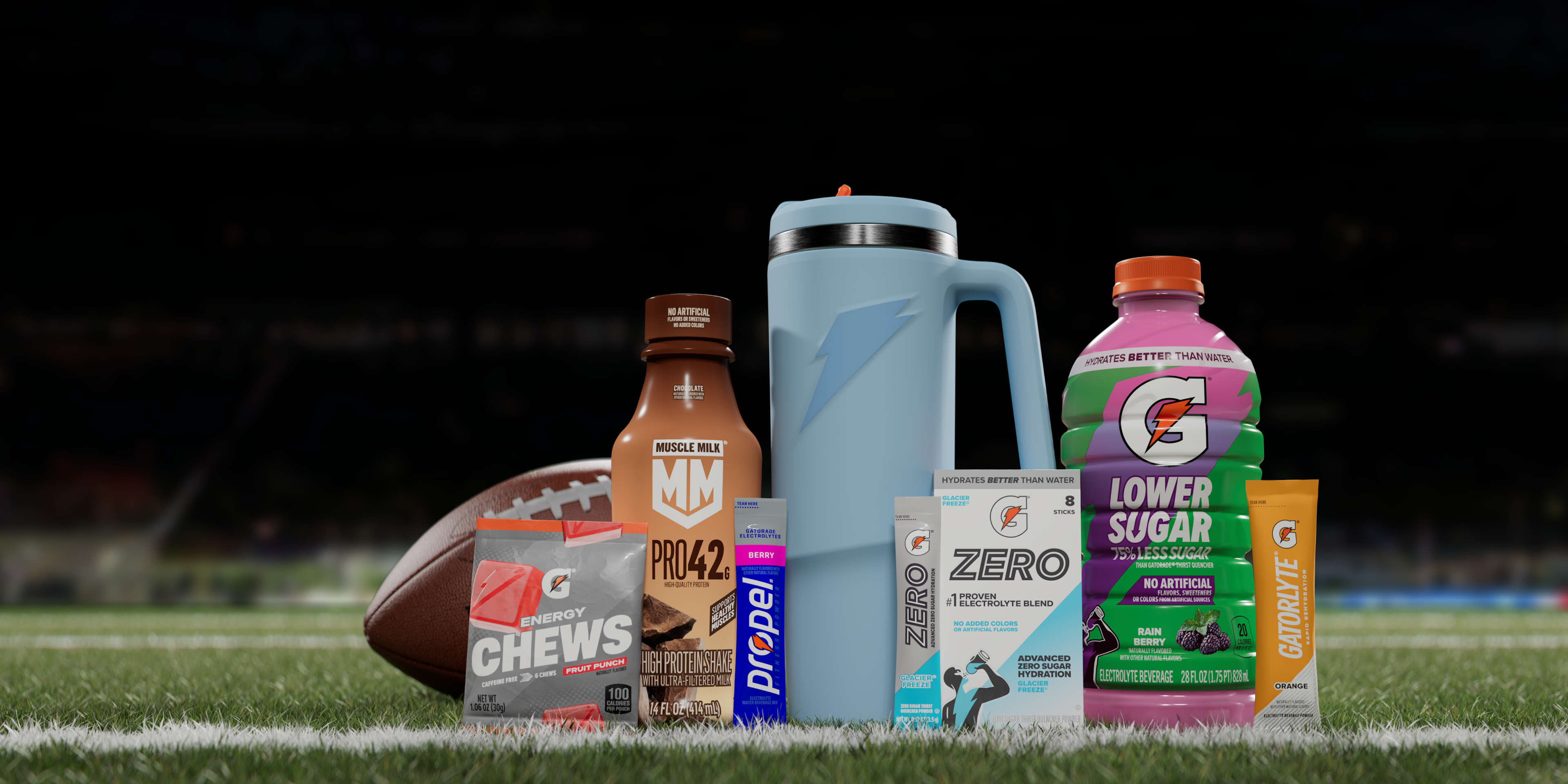nfl kickoff and labor day promotion gatorade product on football field