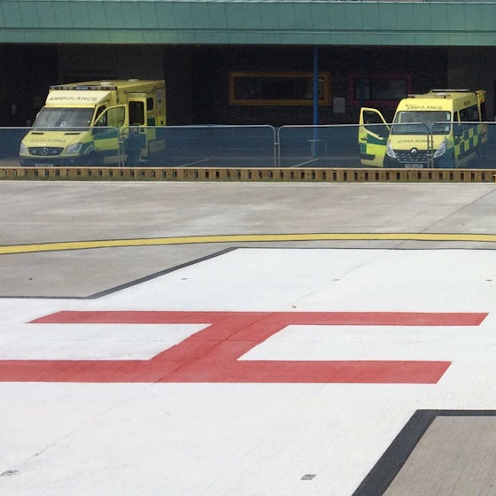 Helipad at Aintree University Hospital, Liverpool
