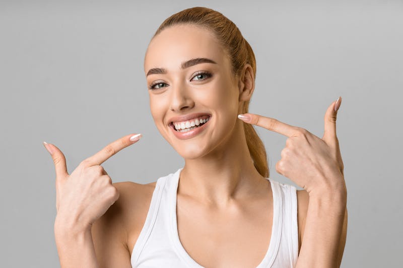 Woman with a Perfect White Smile