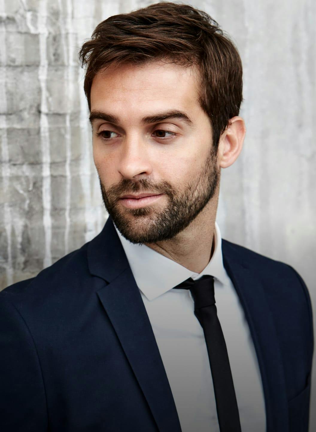 handsome man wearing suit