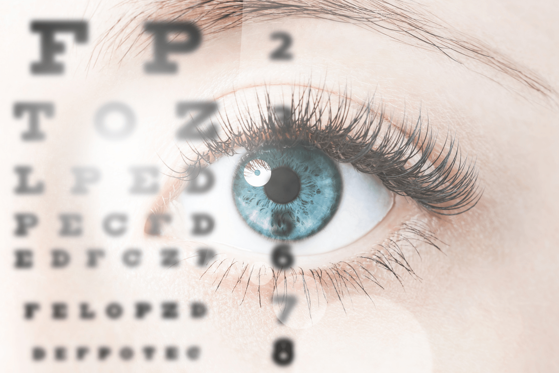 woman taking eye exam