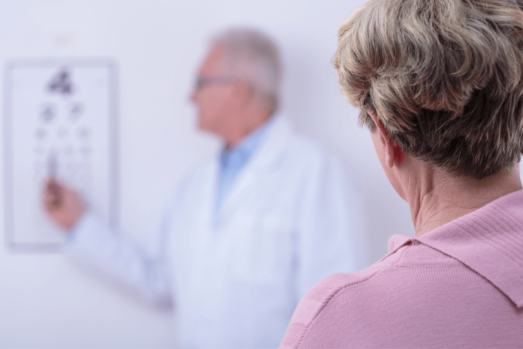 patient doing eye test