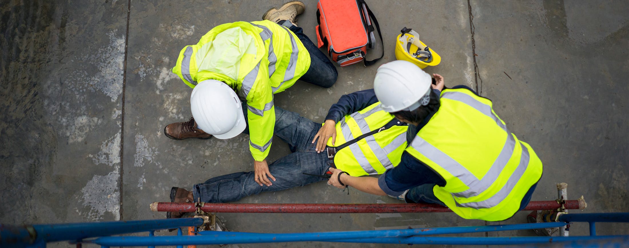 Construction Injury - Hurt Working Banner