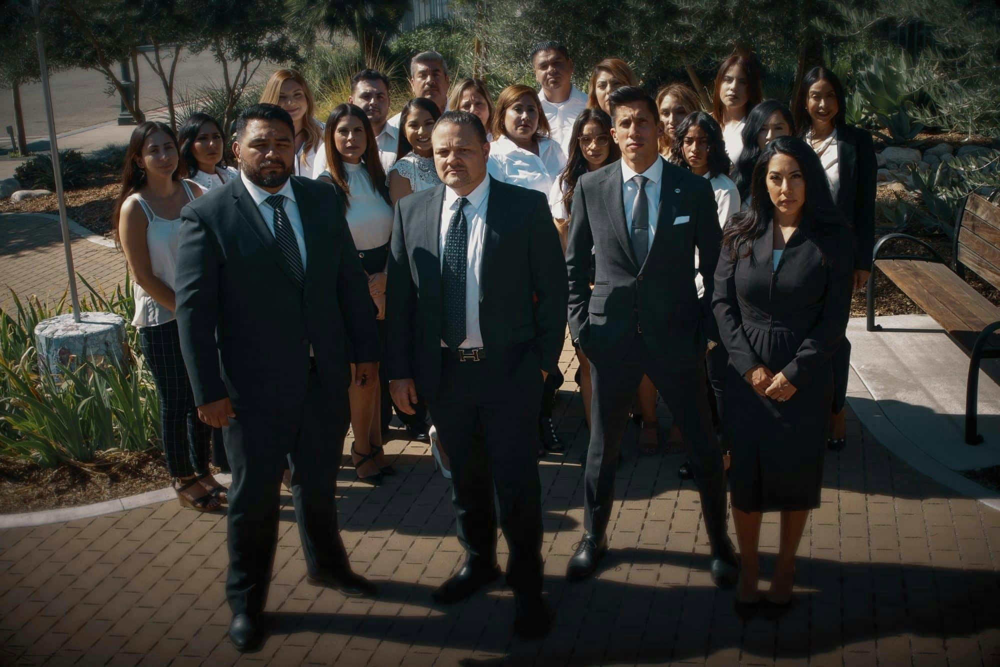 entire Fiore Legal Injury Attorneys group photo outside