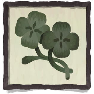 Two four-leaf clovers