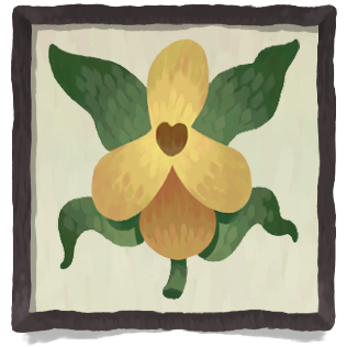 A yellow flower with green leaves