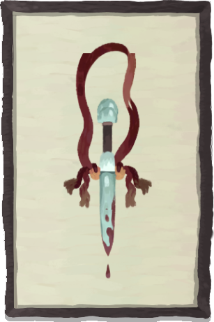 A bloody knife