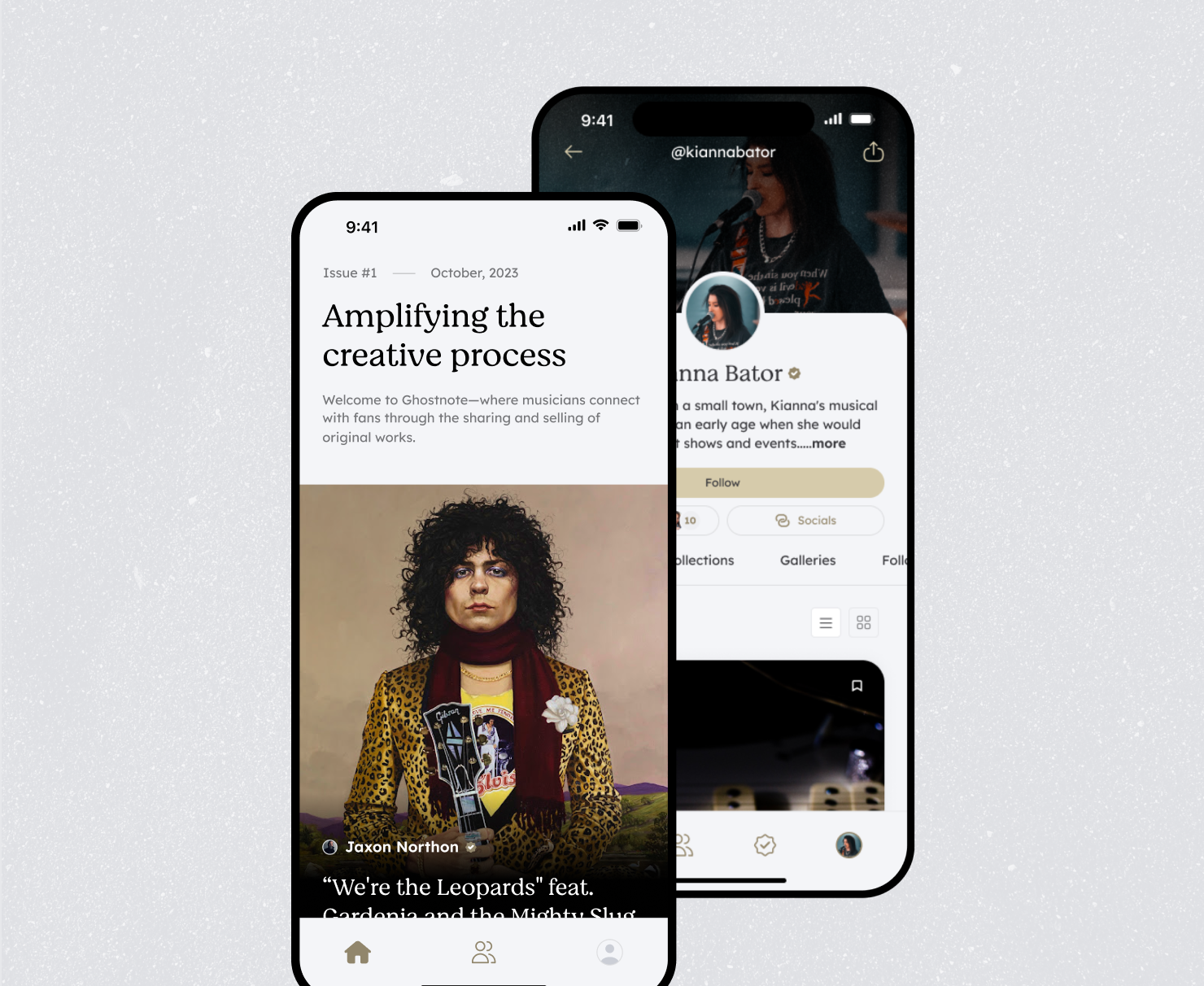 Ghostnote app screenshots