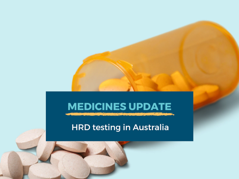 Medicines update - HRD testing in Australia