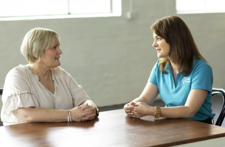 Women having a discussion