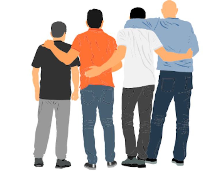 male partners arm in arm