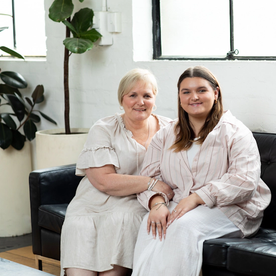 Woman with ovarian cancer and her daughter